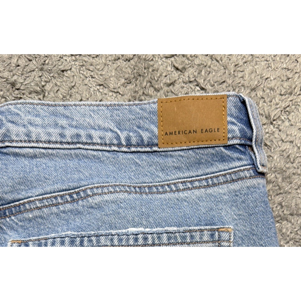 American Eagle Jeans Womens 10 90's Low Rise Kick Stretch 2 Tone Flared Bottom