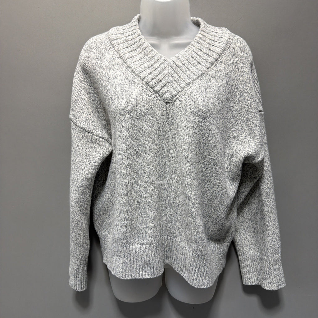 Abercrombie & Fitch Soft Knit Oversized Boxy Sweater V-Neck Women's M