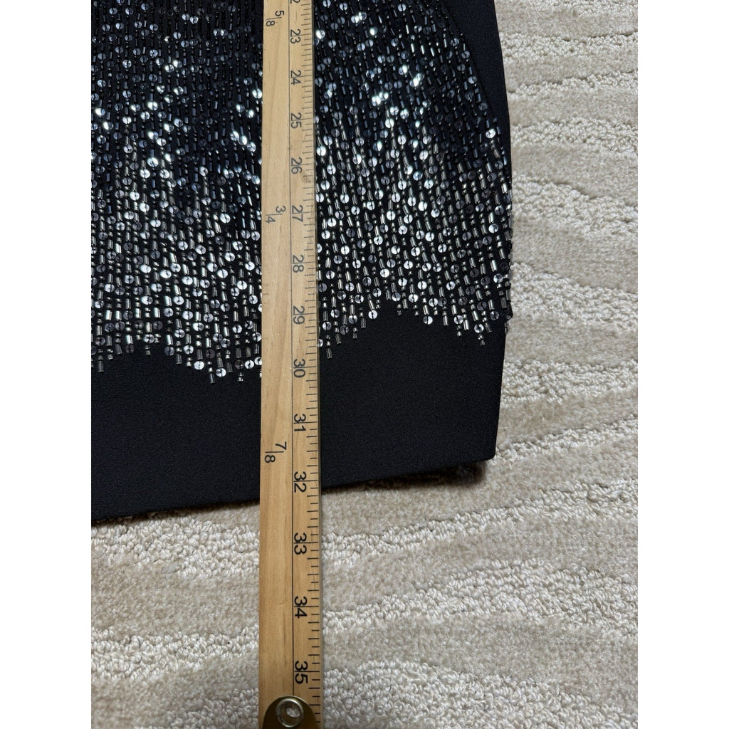 John Meyer of Norwich 24W Black Beaded Evening Jacket Plus Size Formal Party