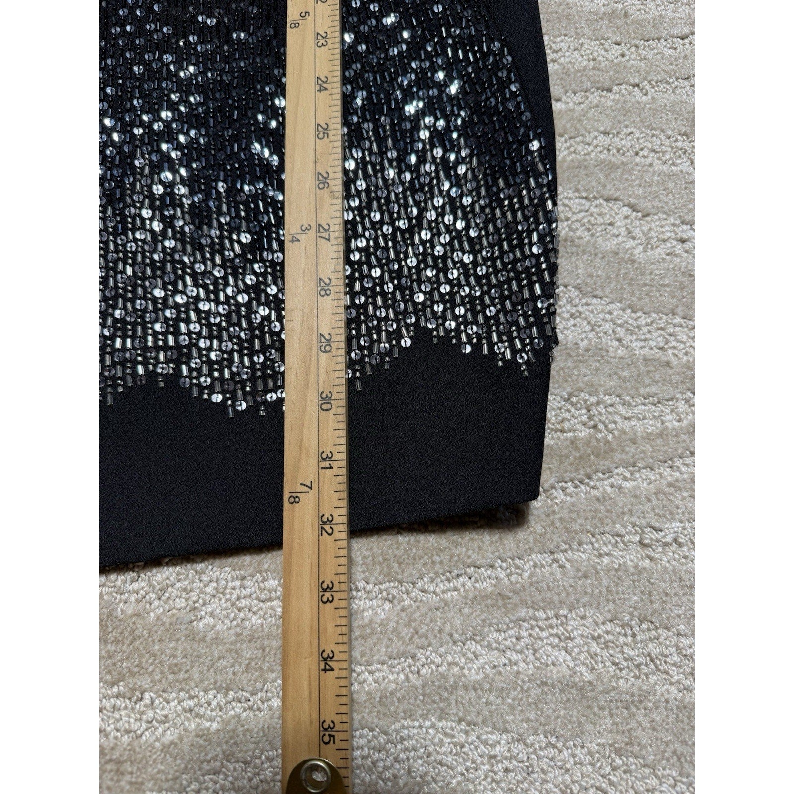 John Meyer of Norwich 24W Black Beaded Evening Jacket Plus Size Formal Party