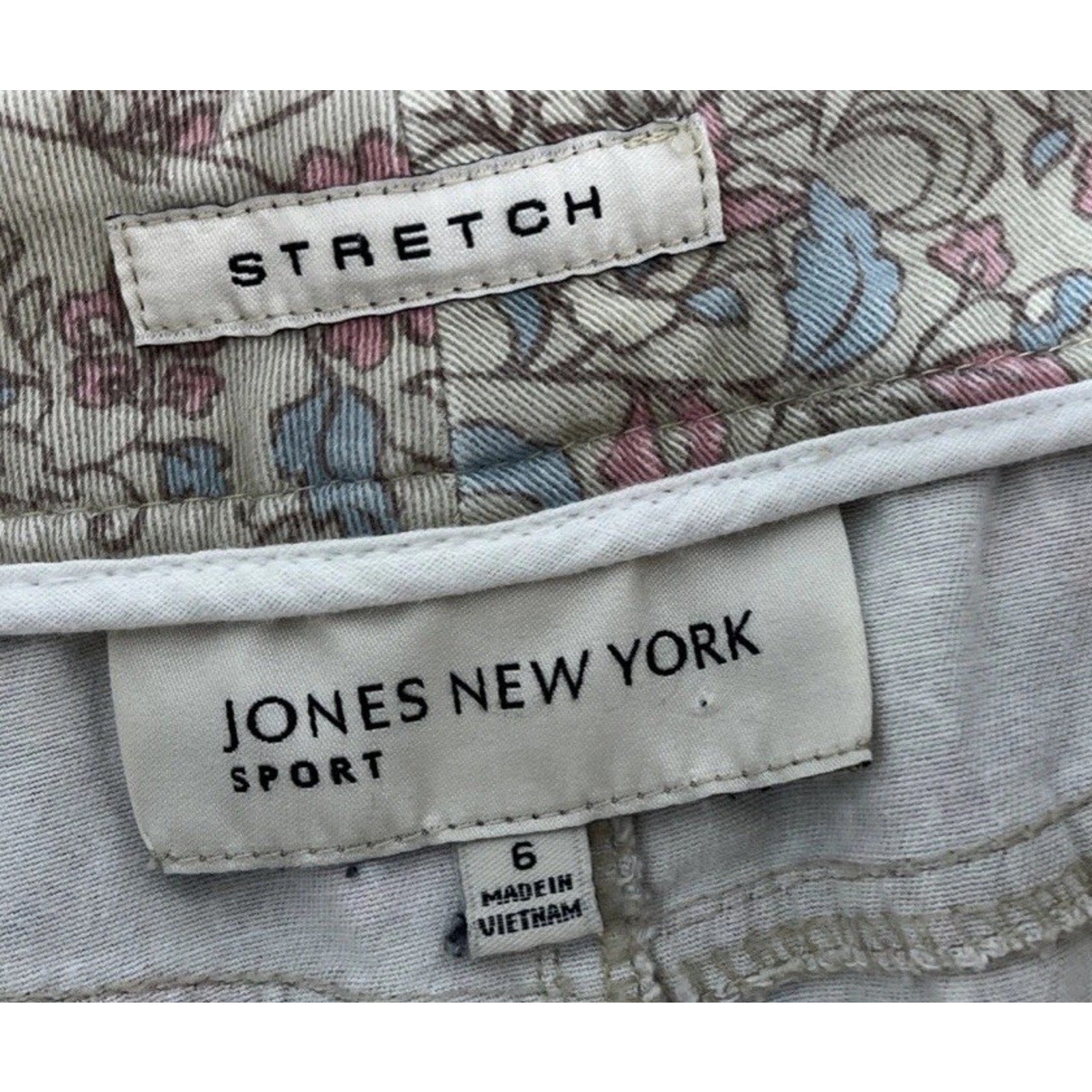 Jones New York skirt Paisley Floral Print Khaki Size 6