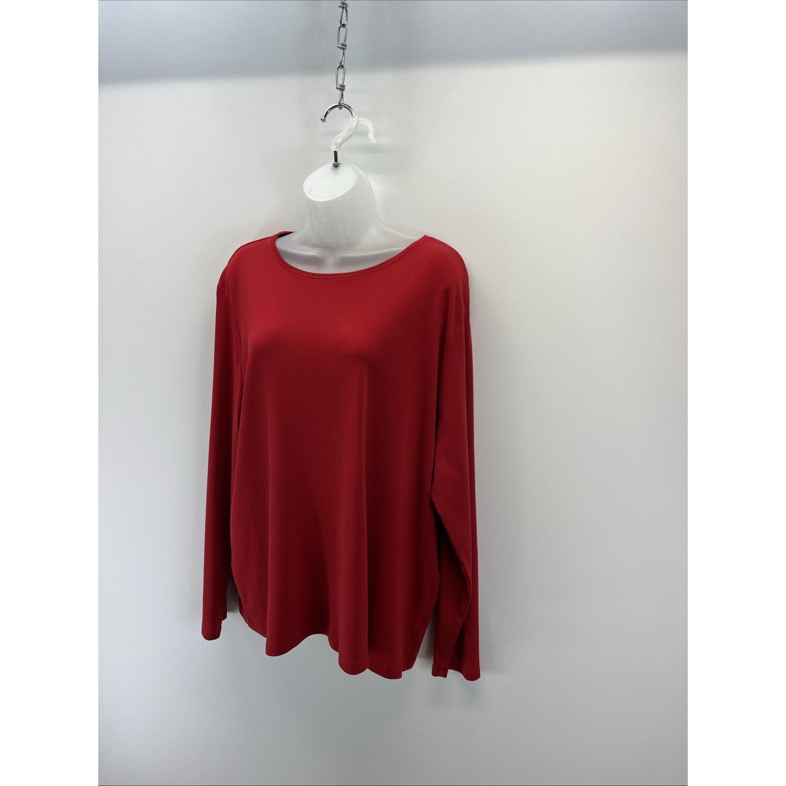 Talbots Womens Shirt Size 3X Long Sleeve Pima Cotton Soft Flowy Soft