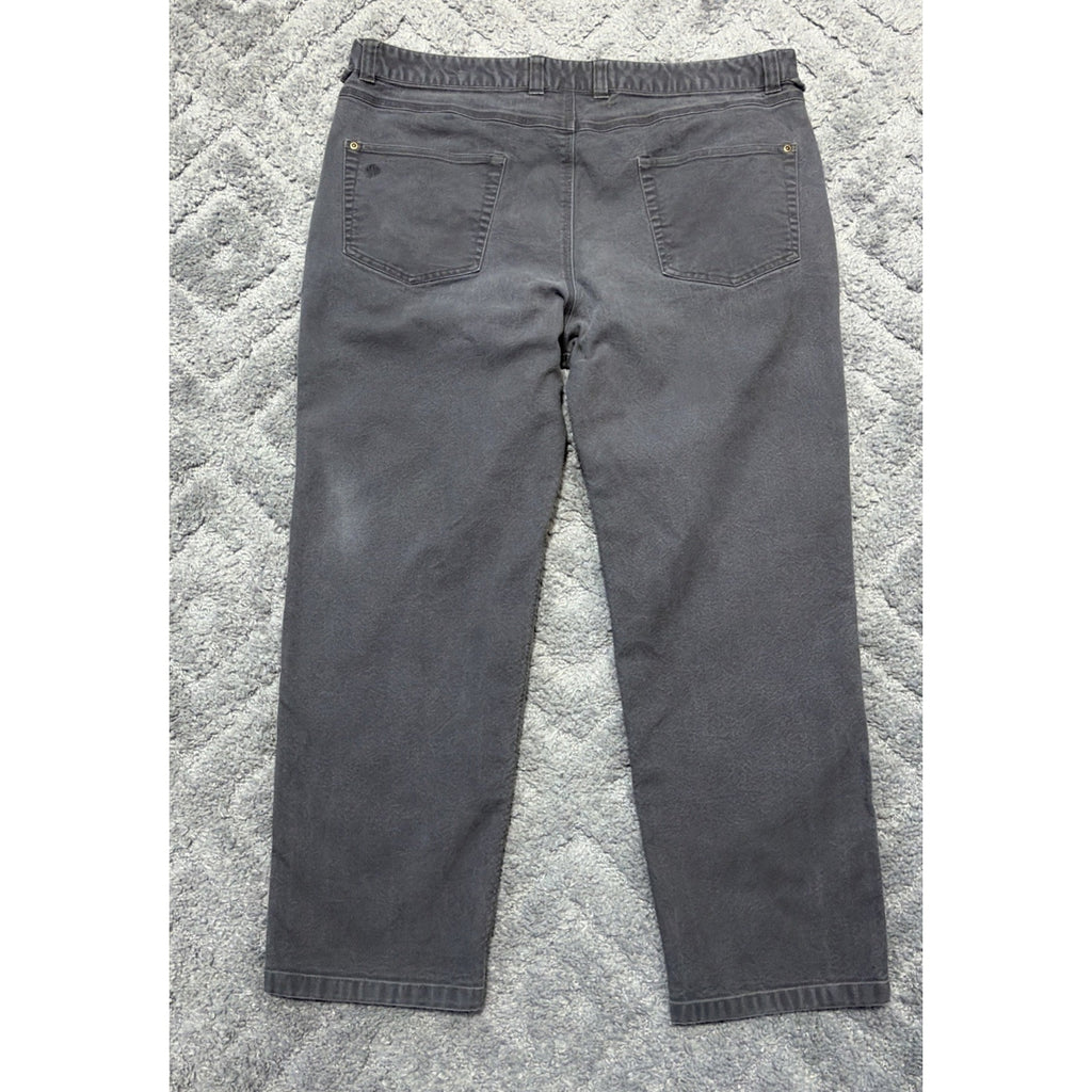 Duck Camp Brush Pants Mens 42R Gray Canvas Heavy Duty Cordura Stretch