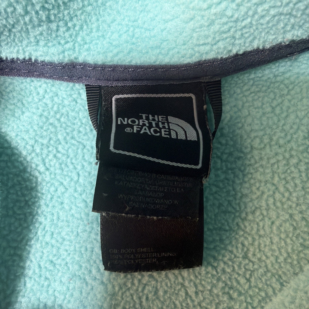 The North Face Full Zip Fleece Jacket Green Gray Pockets Women’s XL