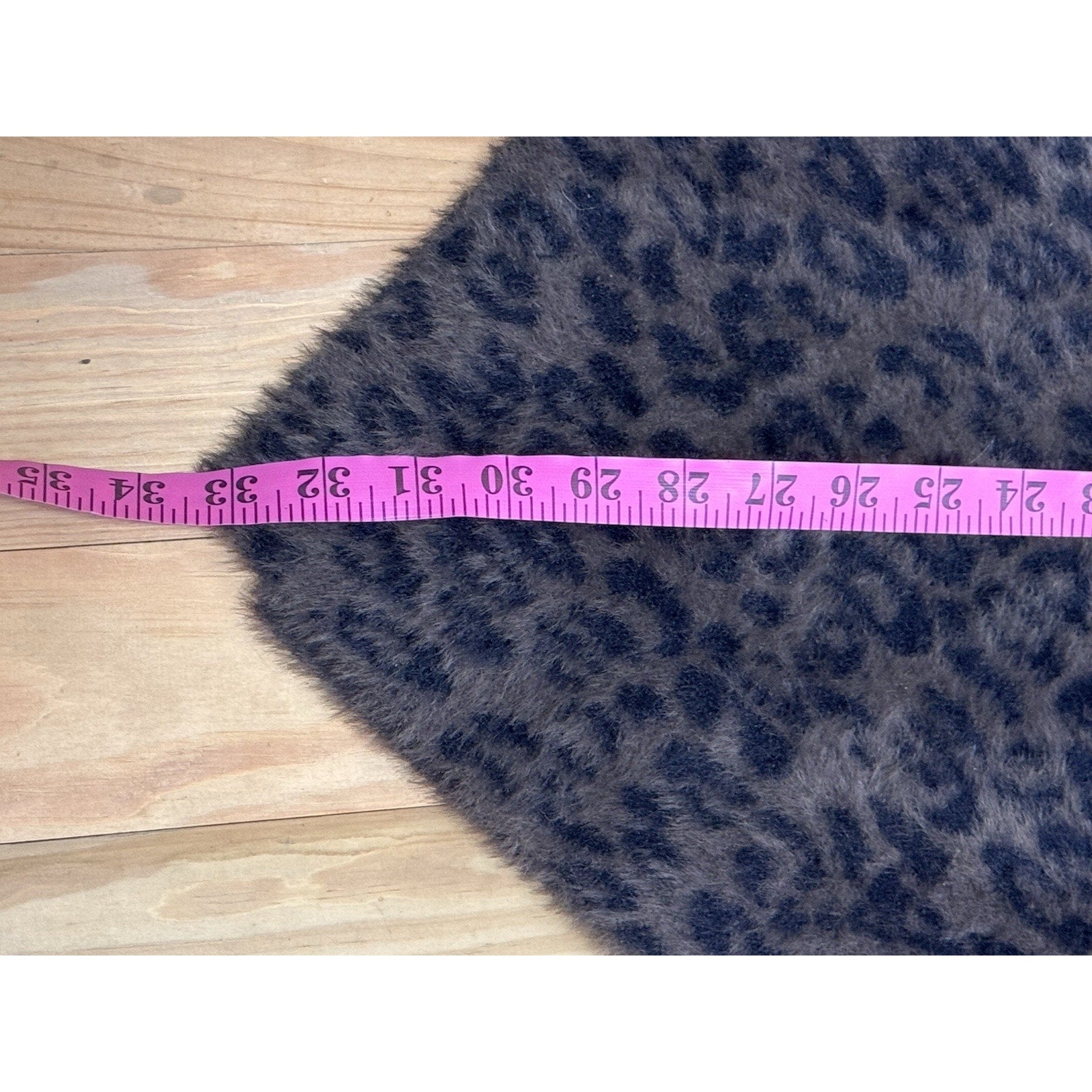 Chico’s Round Neck Leopard Print Faux-Fur Evening Wear Shawl Poncho Soft L/XL