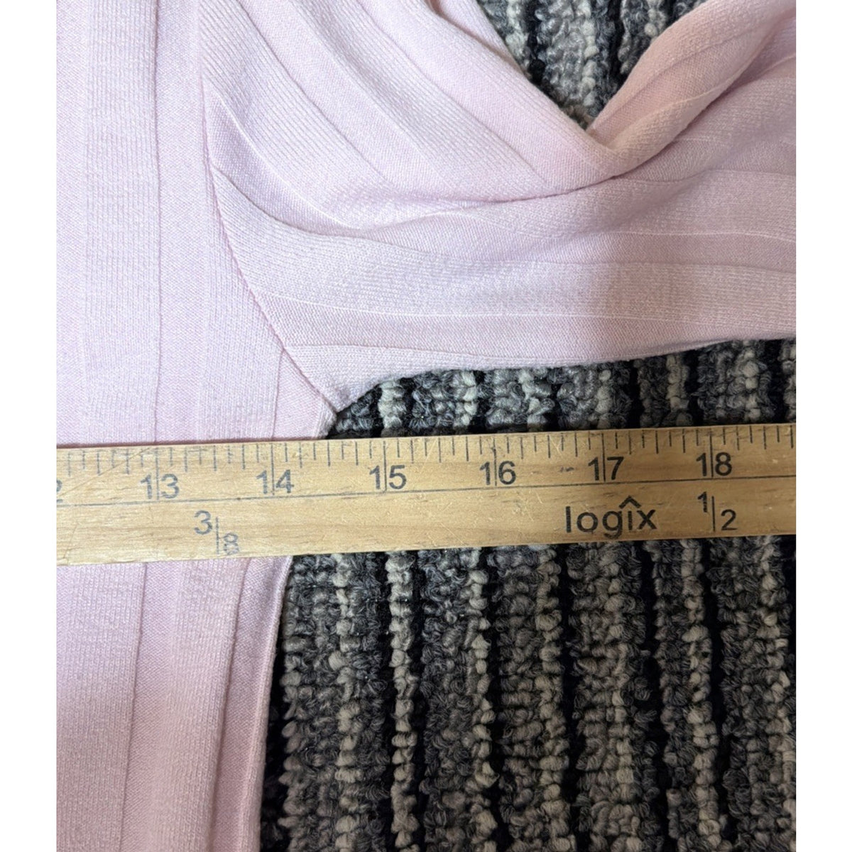 Free People Top Blush Scoop Neck Ribbed Button Front 3/4 Sleeve Small Stretch