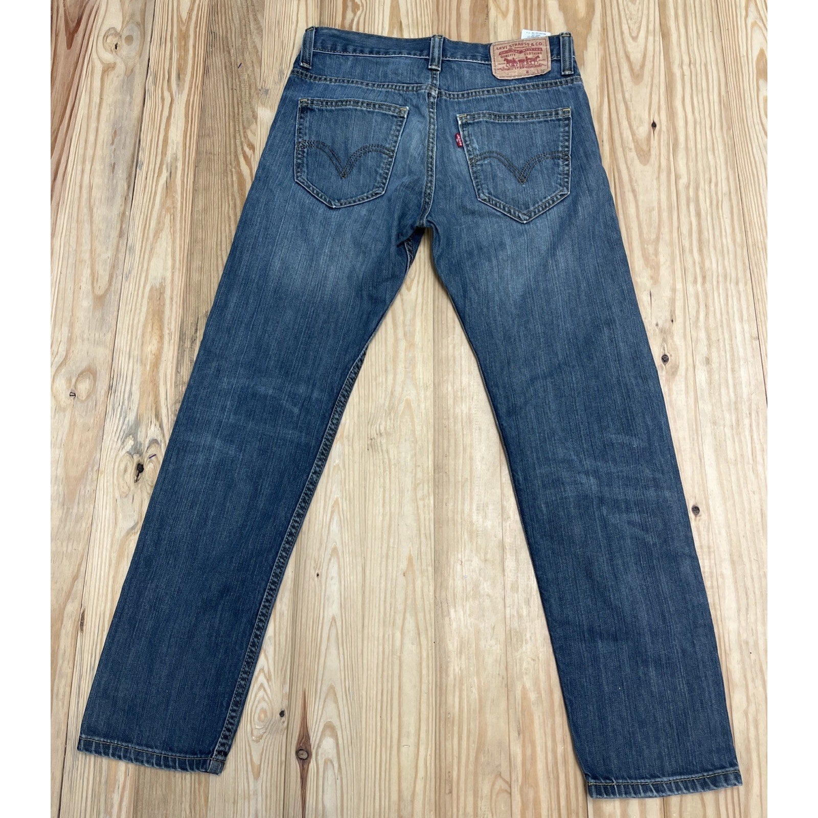 Vintage Levi's Slim Taper Denim Jeans 30x30 Med-Wash Red Tab