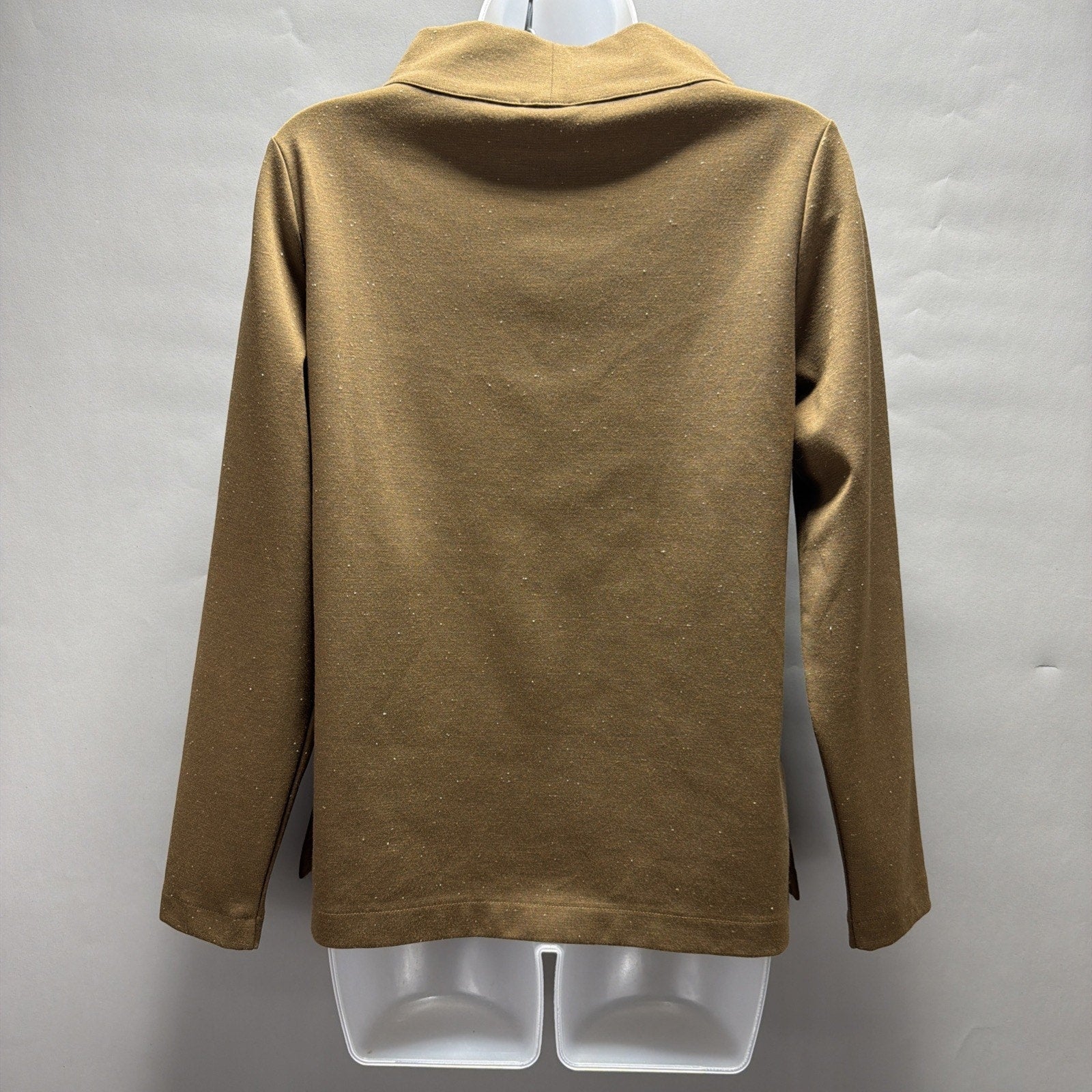 Ann Taylor Sweater Pullover Women S Brown Speckled Knit Long Sleeve High Neck