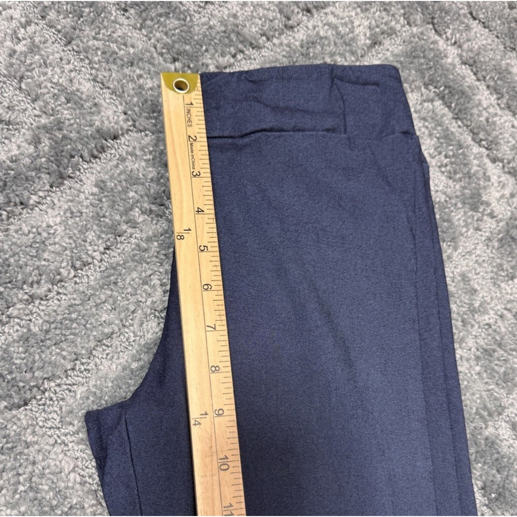 Popana Blue Stretch Comfort Casual Elastic Waist Cropped Women’s Size Large