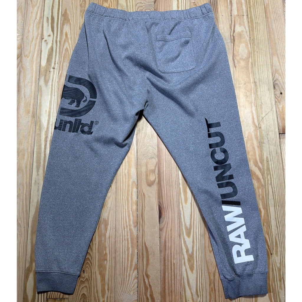 Ecko Unltd. Fleece Jogger Mens 5XL Gray Raw Uncut Logo Sweatpant Activewear