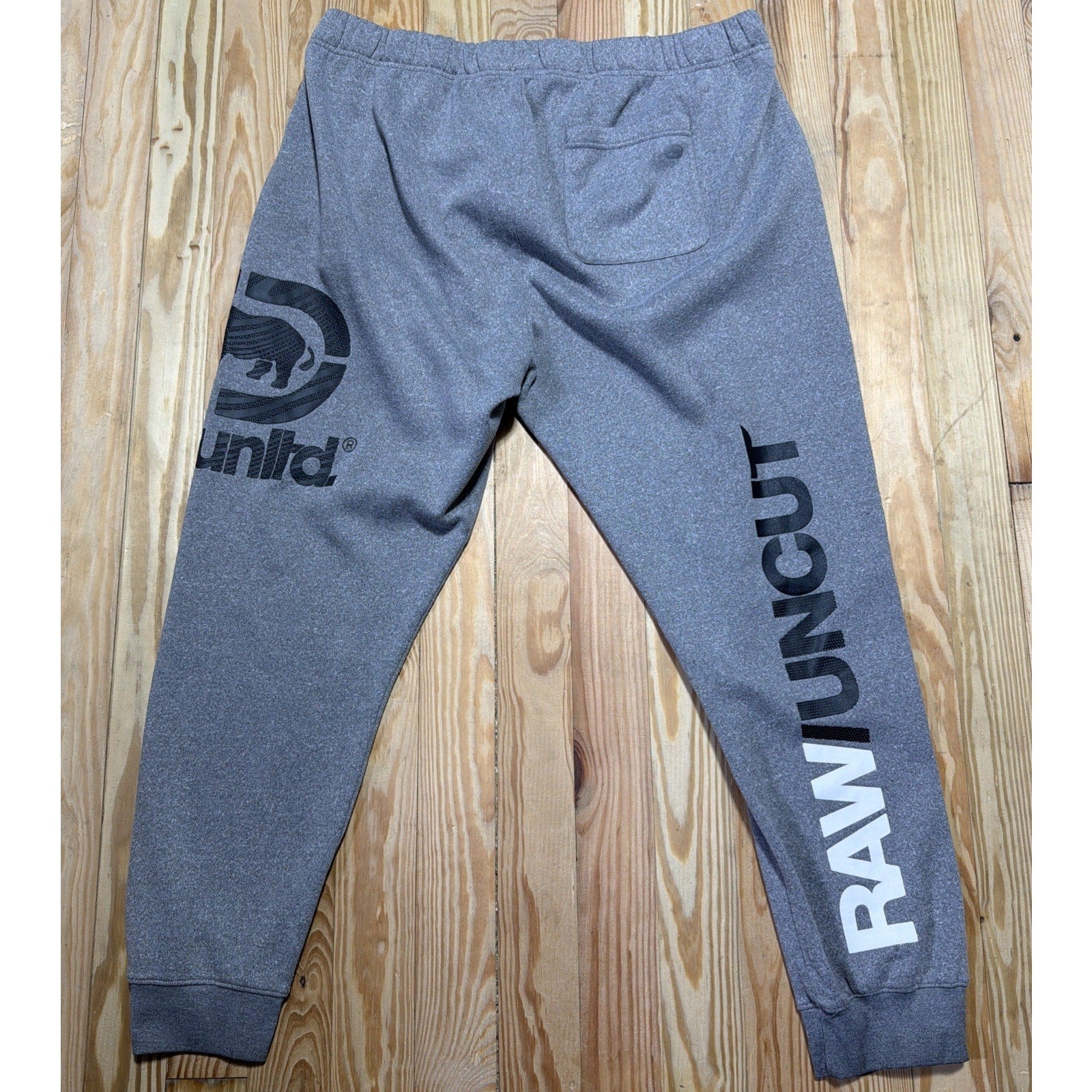 Ecko Unltd. Fleece Jogger Mens 5XL Gray Raw Uncut Logo Sweatpant Activewear