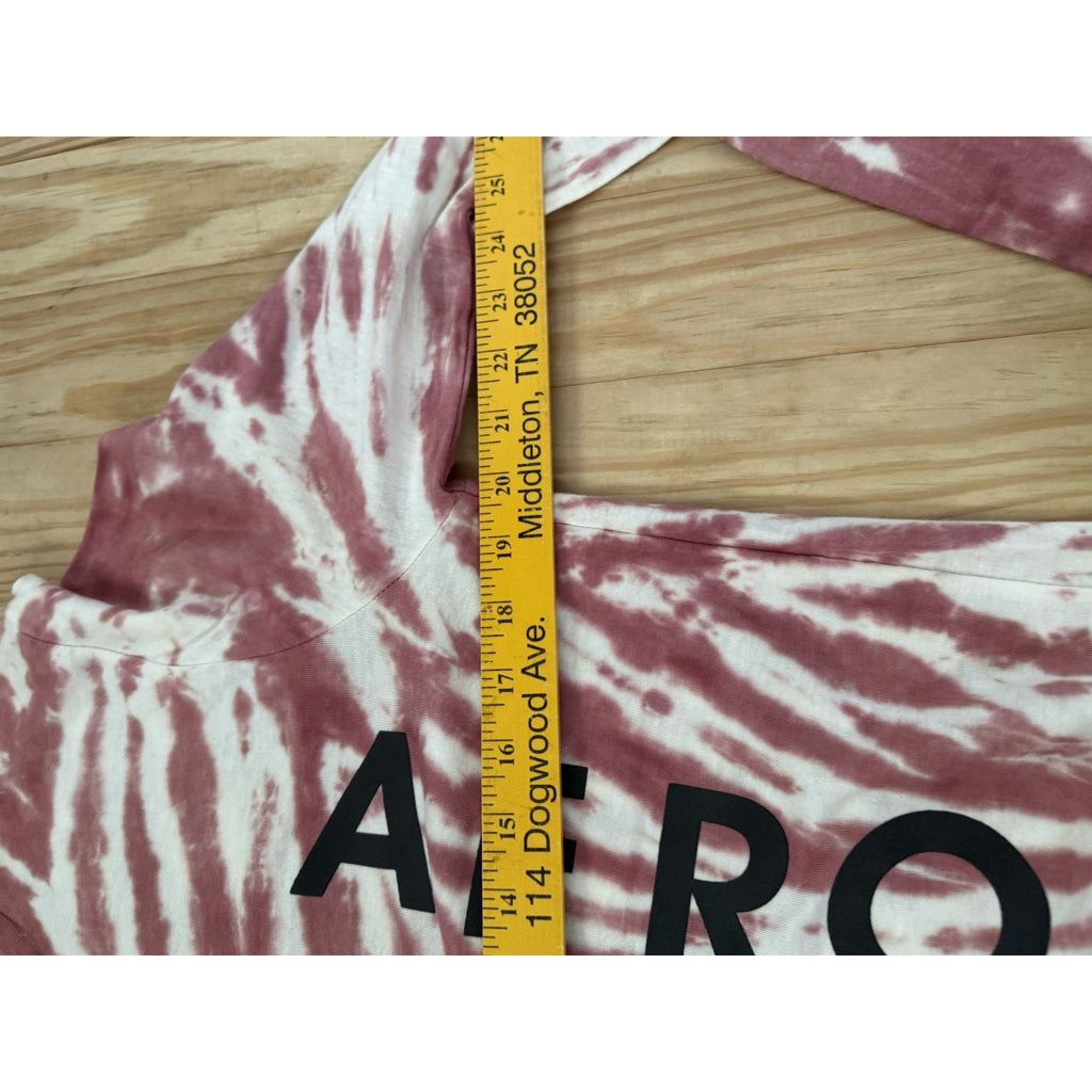Aeropostale Tie dye long sleeve t-shirt Medium Muted Red