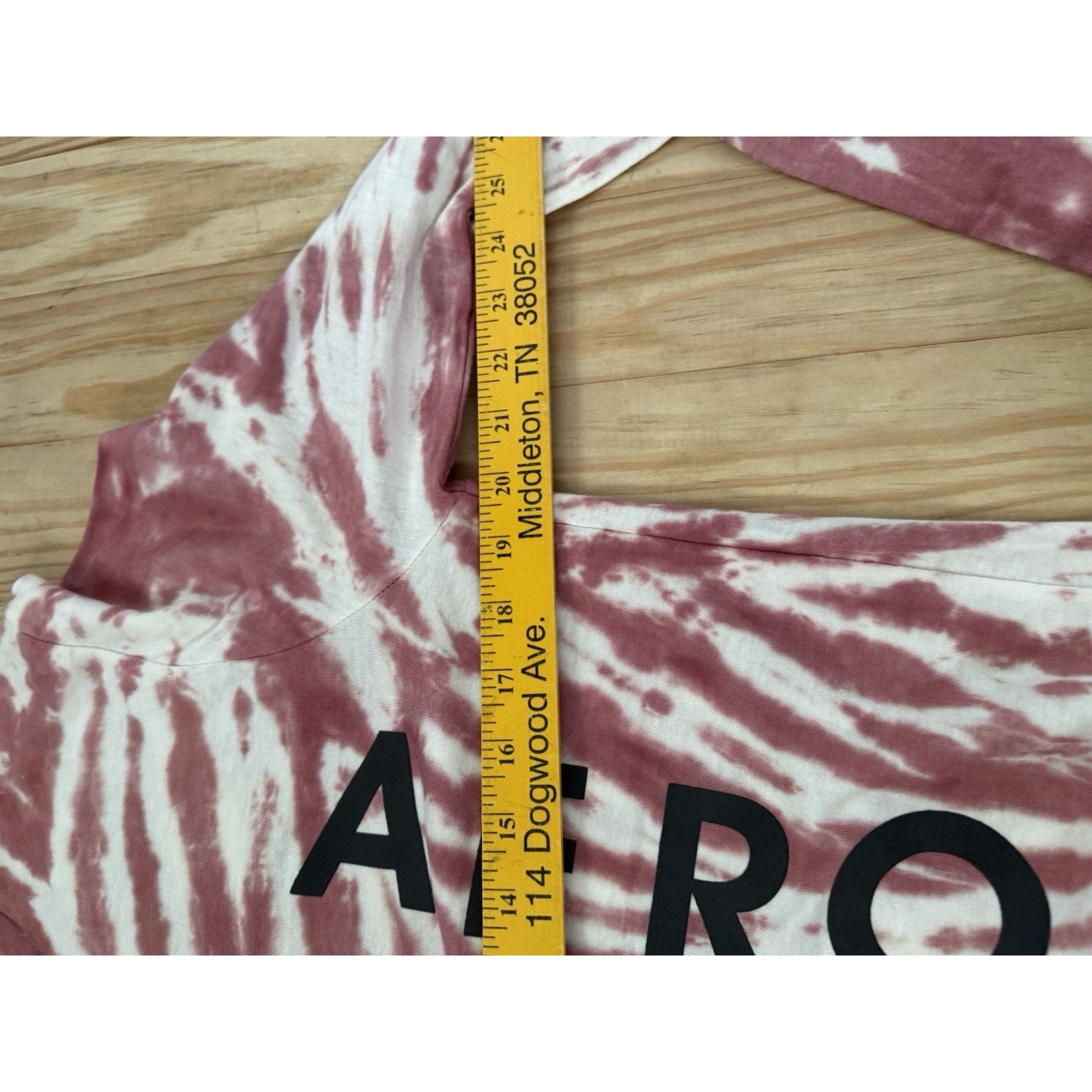 Aeropostale Tie dye long sleeve t-shirt Medium Muted Red