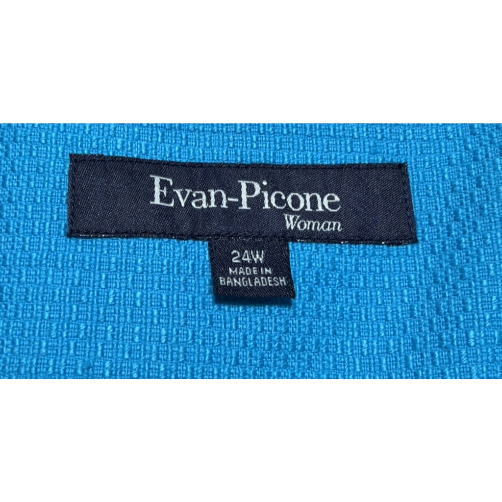 Evan-Picone Woman's Suit Jacket Bright Blue Plus Size 24W NWT
