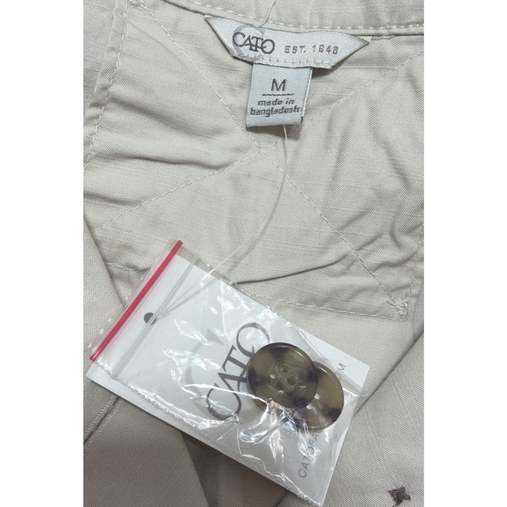 Cato Cropped Barn Jacket Rip Stop Size Medium NWT