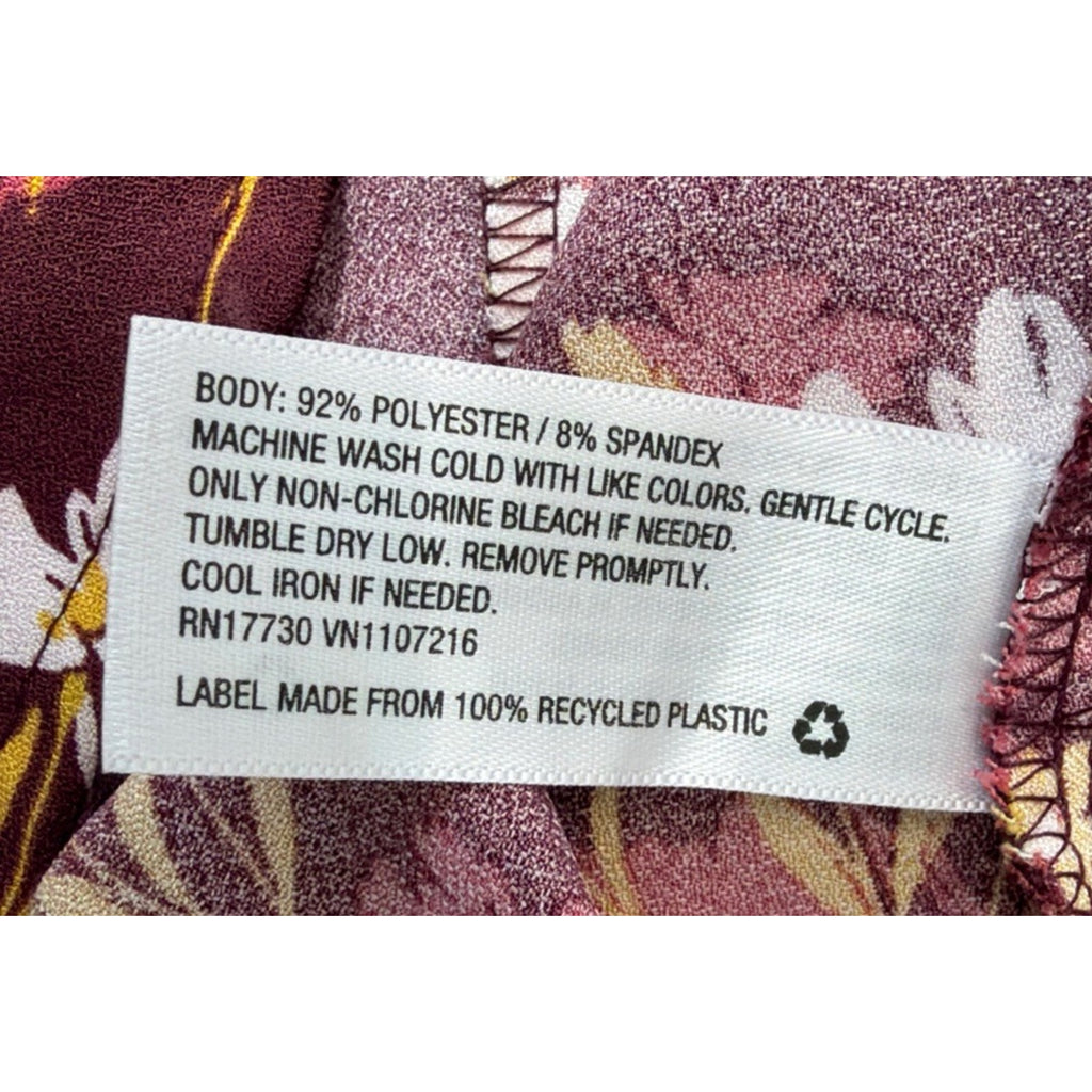 Women's Isabel Maternity Dress Short Sleeve M Burgundy Floral NWT