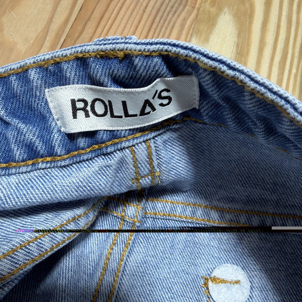 Rolla's Super Loose Jeans Vtg Blue High Rise Wide Leg Baggy Button Fly NWT 30