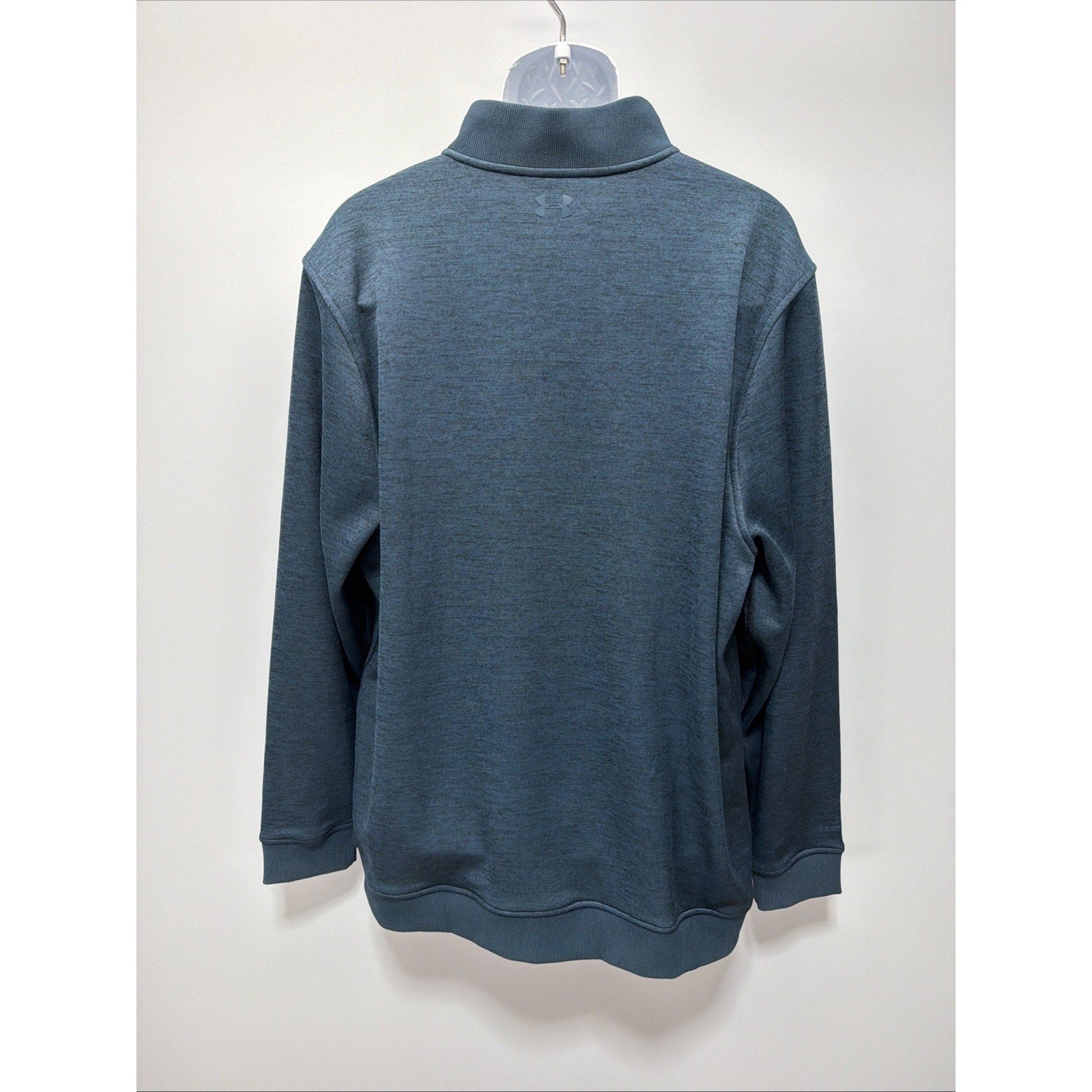 Under Armour Mens 1/4 Zip Sweater Fleece Storm Loose Coldgear Blue 2XL EUC
