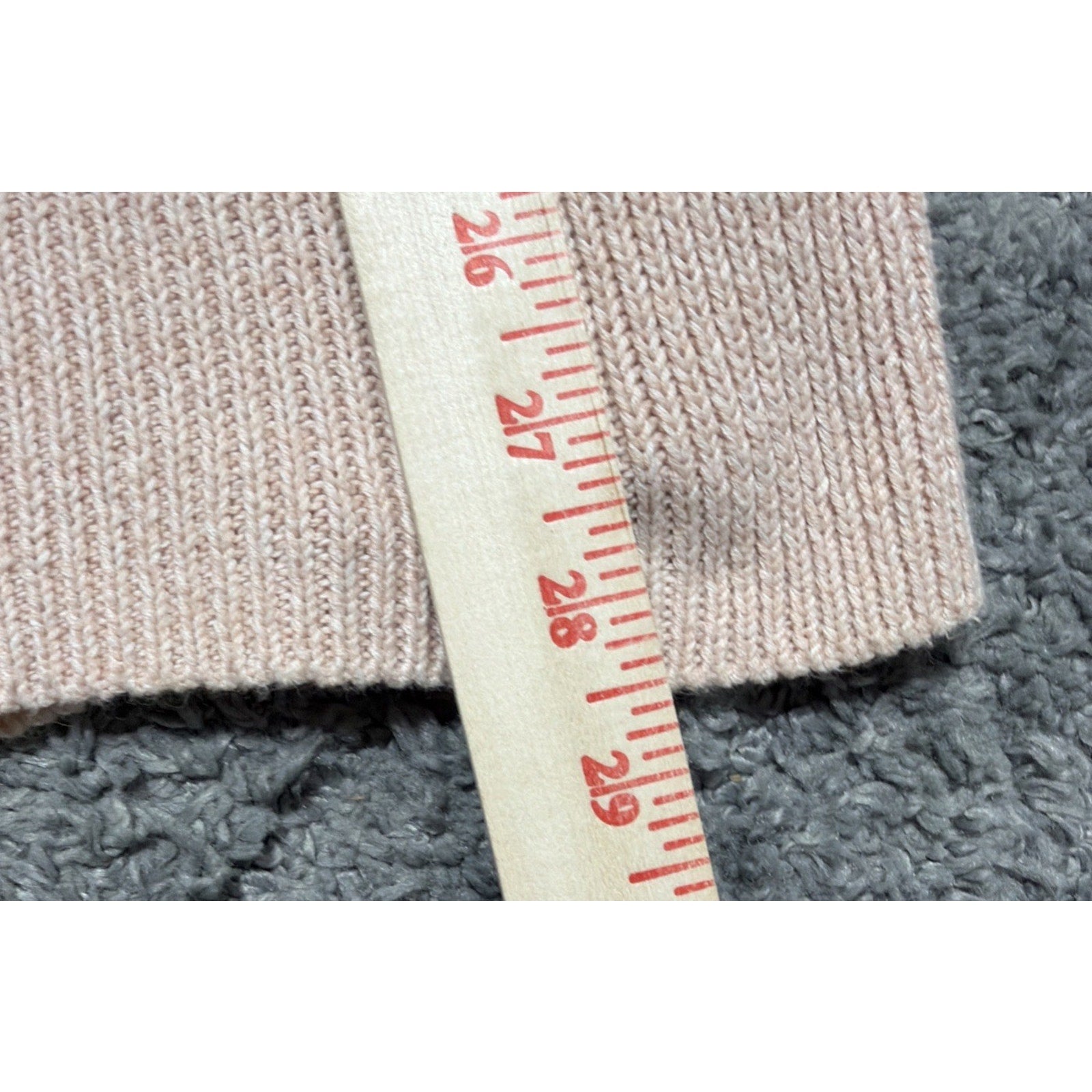 Karl Lagerfeld Paris Sweater Peach V-Neck Womens Size Large Minimalist