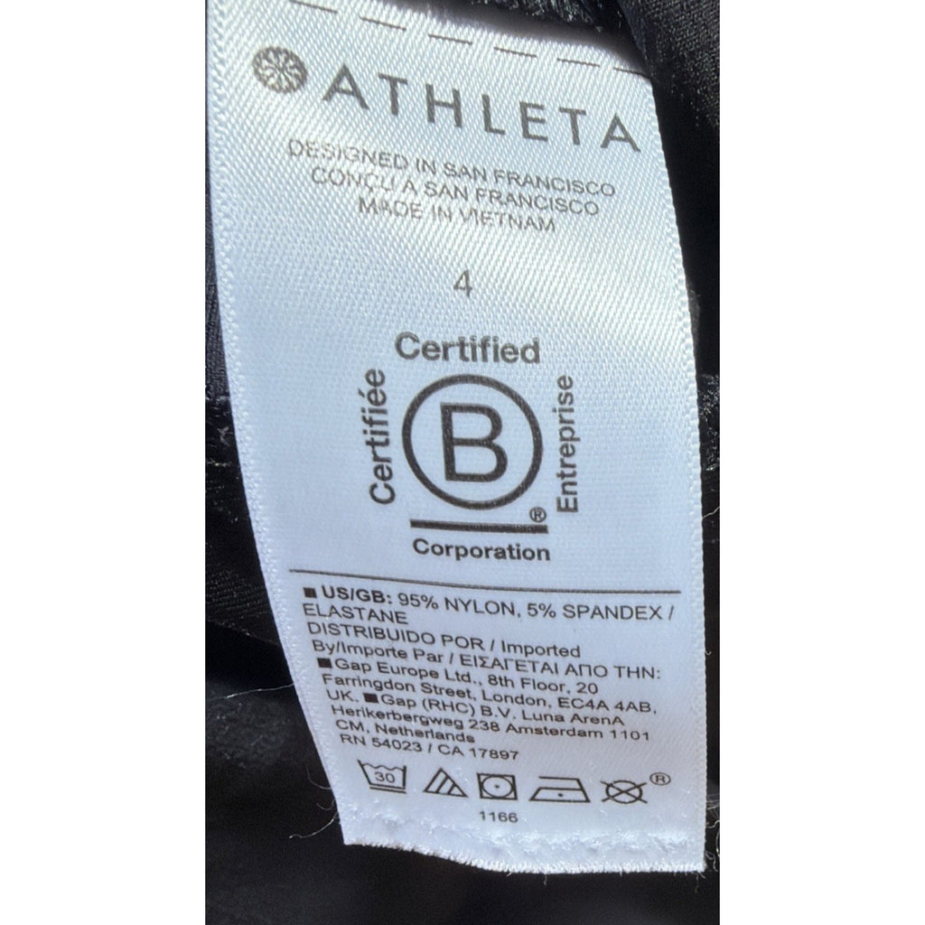 Athleta Trekkie North shorts size 4 Stretch Black Yoga Gym Running Outdoors