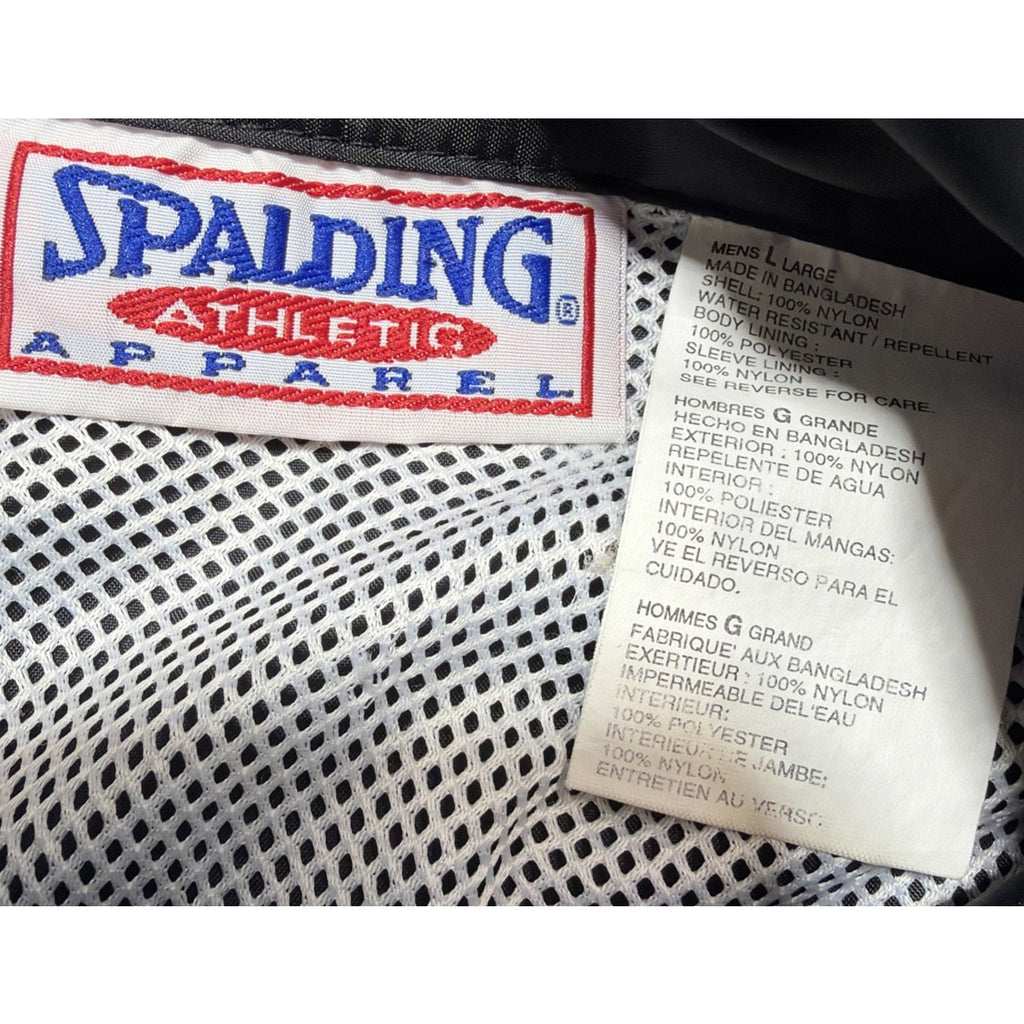 Mens Vtg 90s Spalding Color block Lined Full Zip Athletic Jacket Windbreaker L