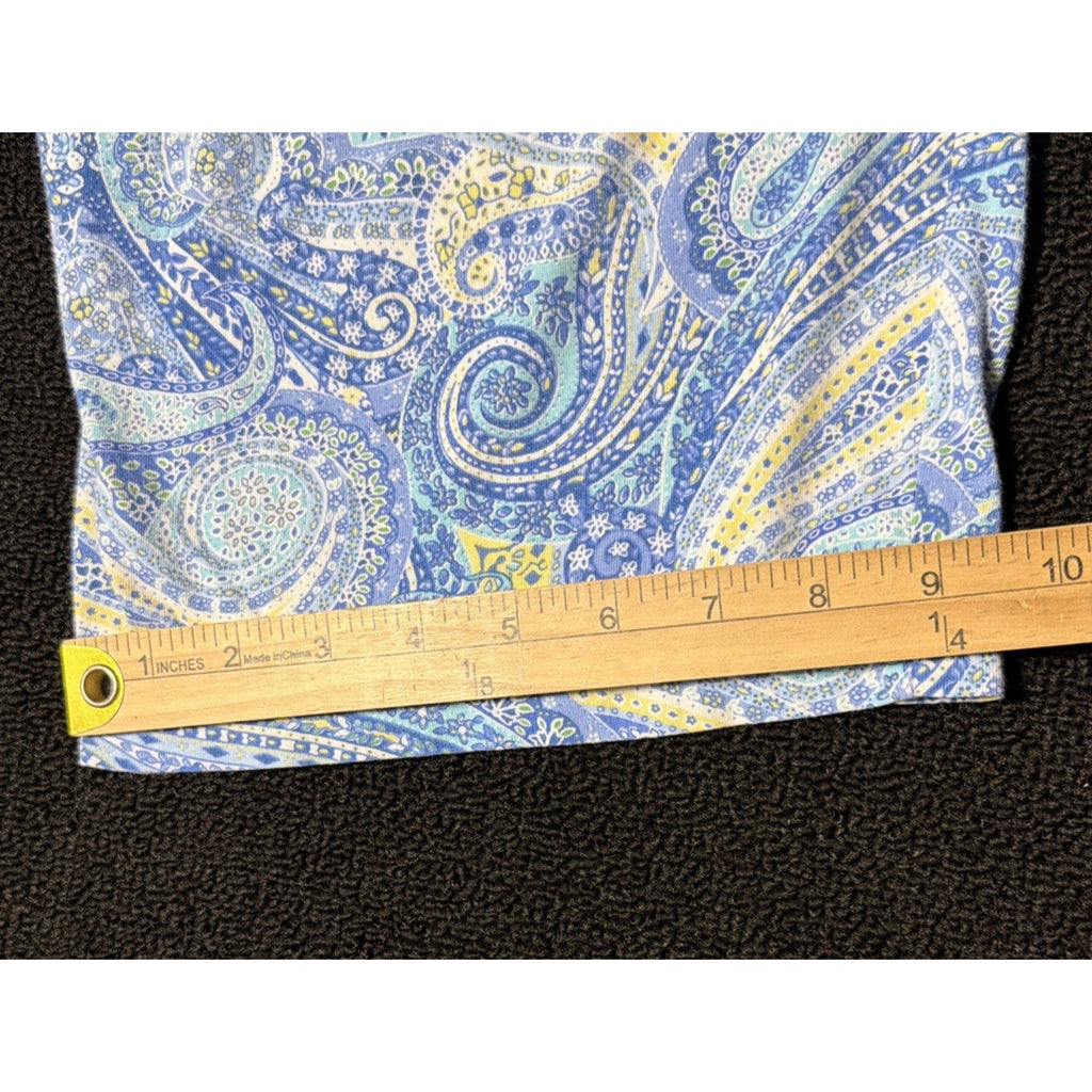 Lauren RALPH LAUREN Black Label Pajamas White Blue Paisley Sleep Set Women’s XL