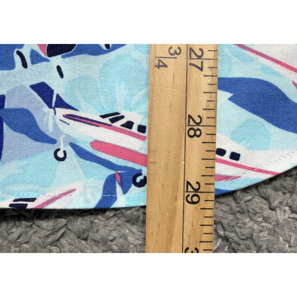 Vineyard Vines Jet Set Airplane Print Button Down Shirt Men’s Small Blue NWT
