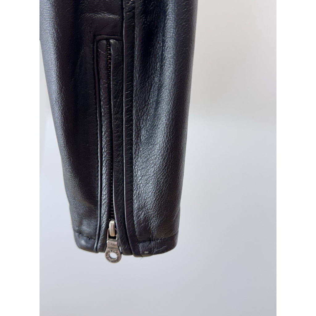 Harley Davidson Womens Leather Jacket Gold Liner Size Medium VGUC