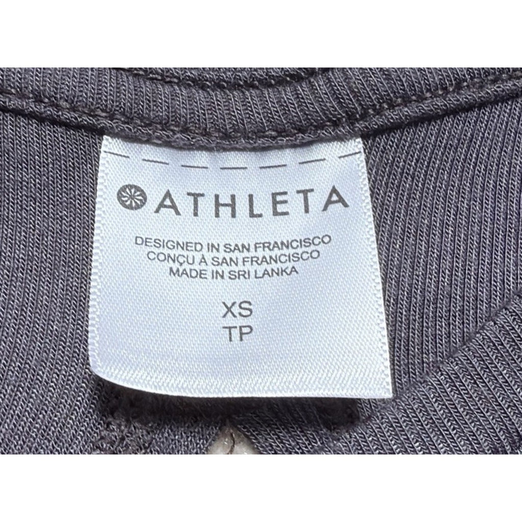 Athleta Tank Top Womens XS Gray Ribbed Soft Sleeveless Active Athletic