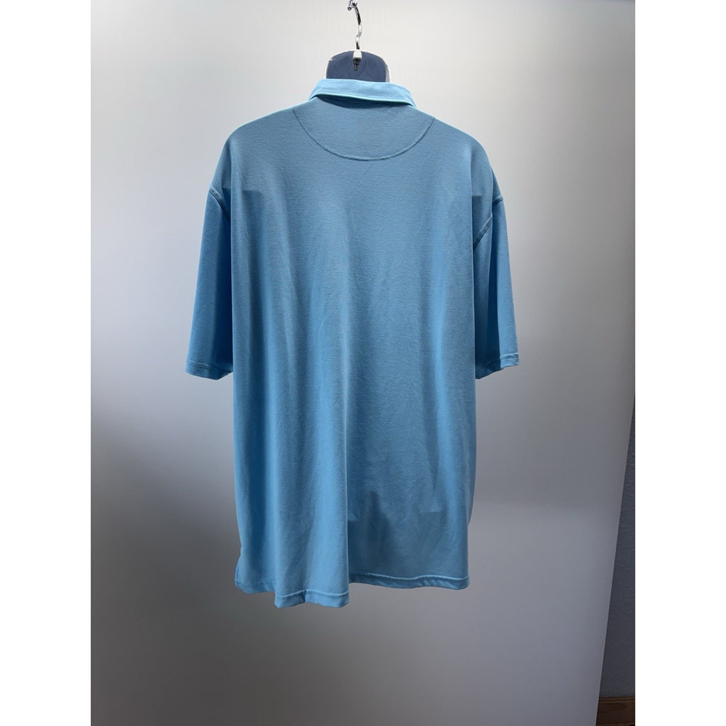 F/X Fusion 3 Button Rugby Polo Size Men’s 2XL Moisture Wicking Sea Blue