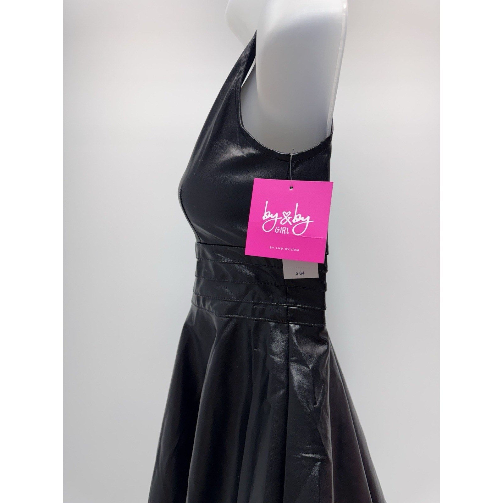 By & By Girl Sleeveless Dress Fit & Flare Black Y 2K Style Girls Size 10 NWT