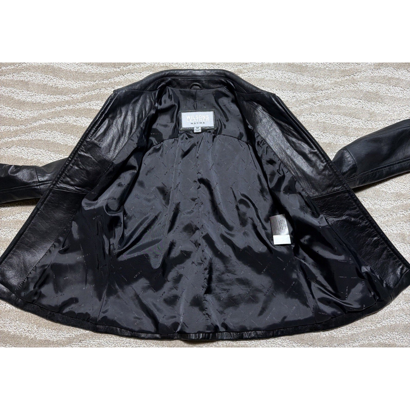 Women’s Wilson’s Leather Maxima Black Genuine Leather Jacket Size Medium