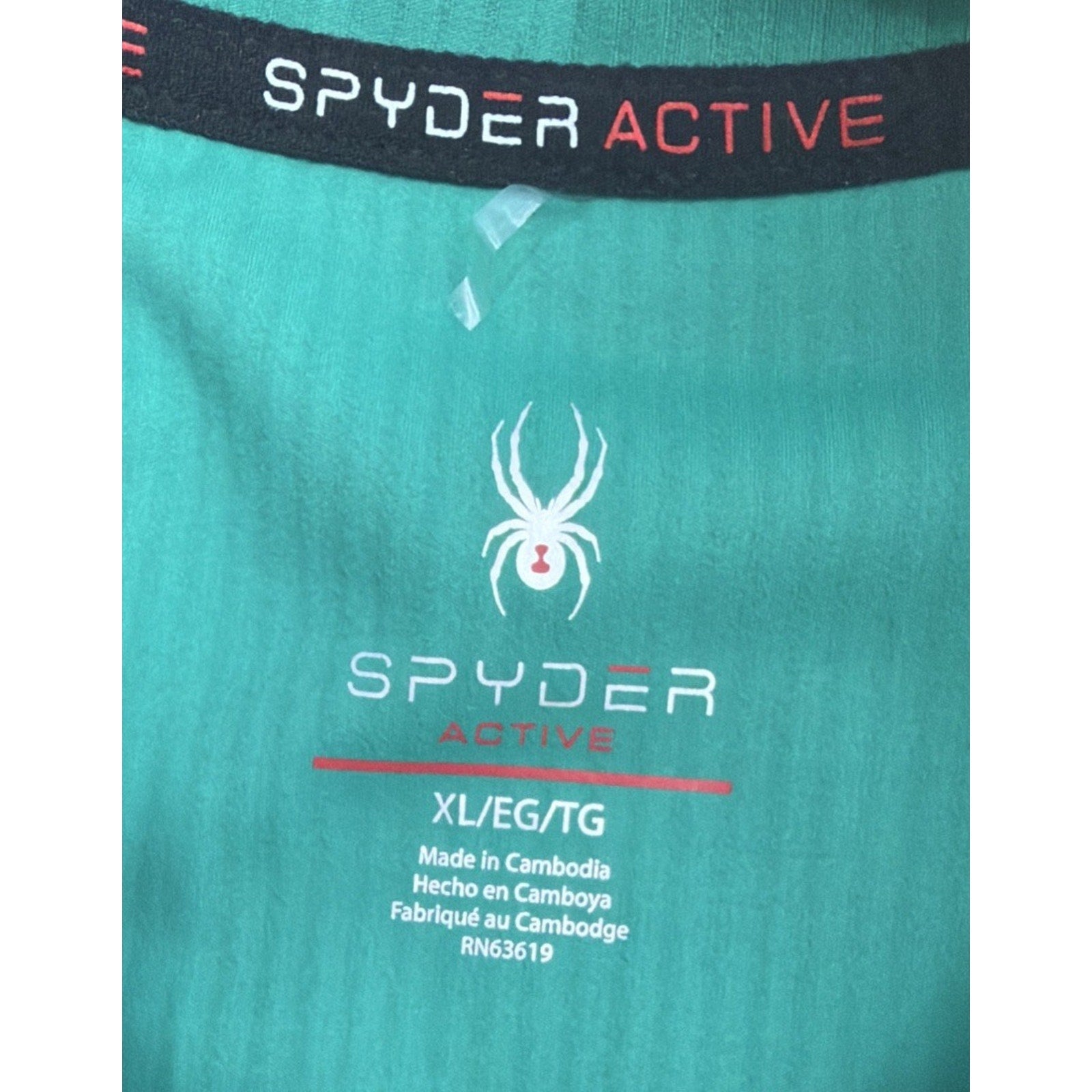 Spyder Athleta Women's Active Ribbed Short Sleeve Tee, Green, Size XL