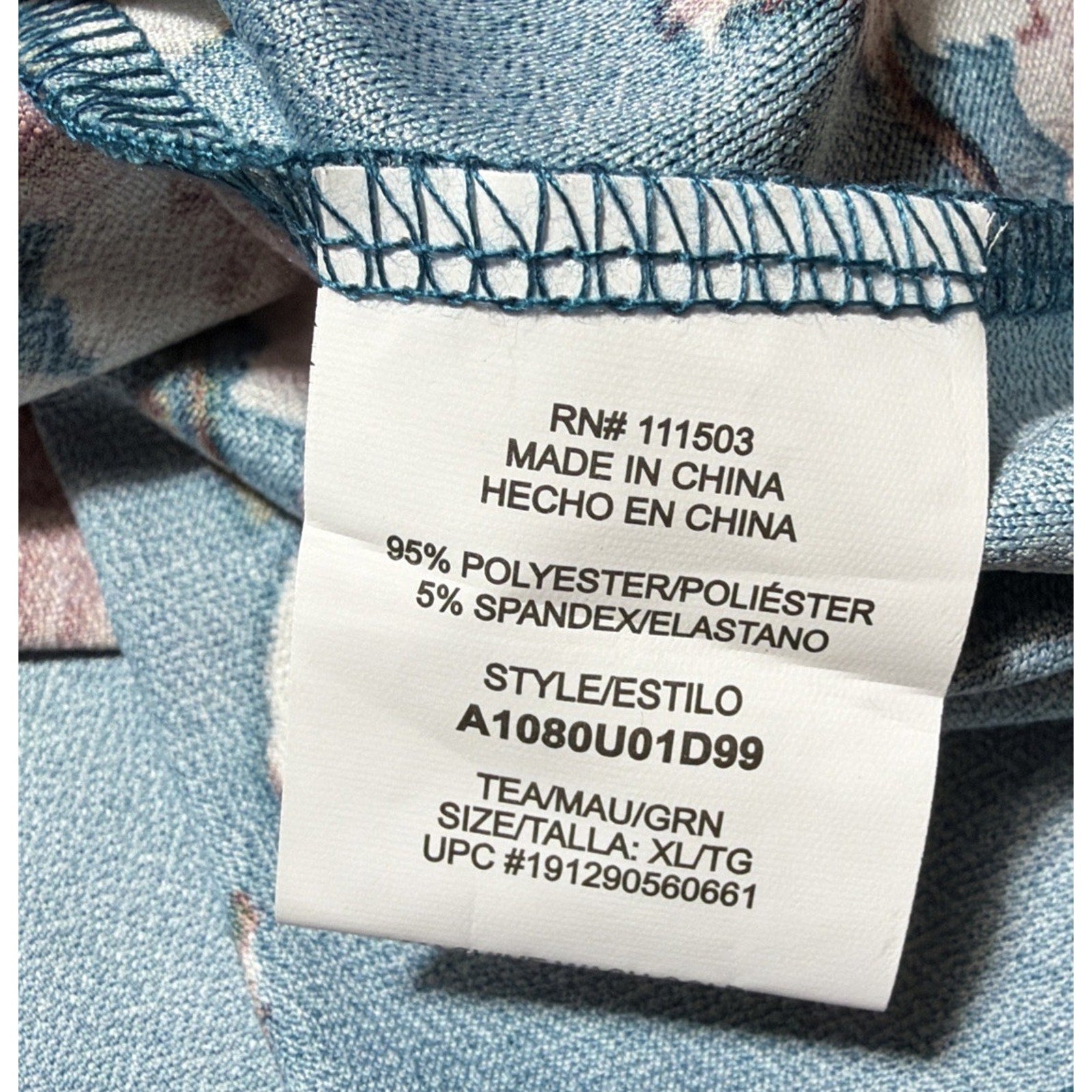 Lily Rose Twist Front Swing Dress Teal Mauve Flowers Floral Midi Dress XL Stretc