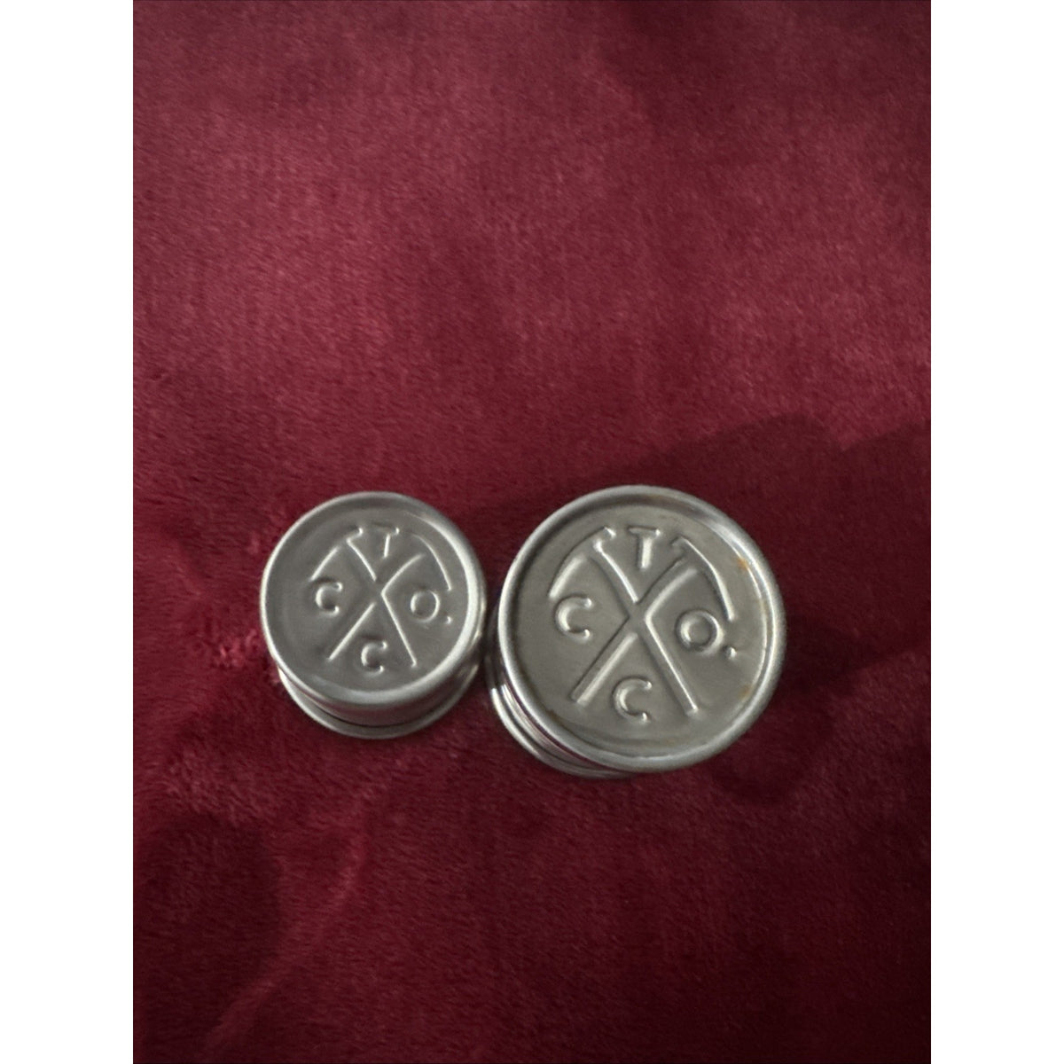 Tincup Mountain whiskey Stainless steel shot glasses Pair of two