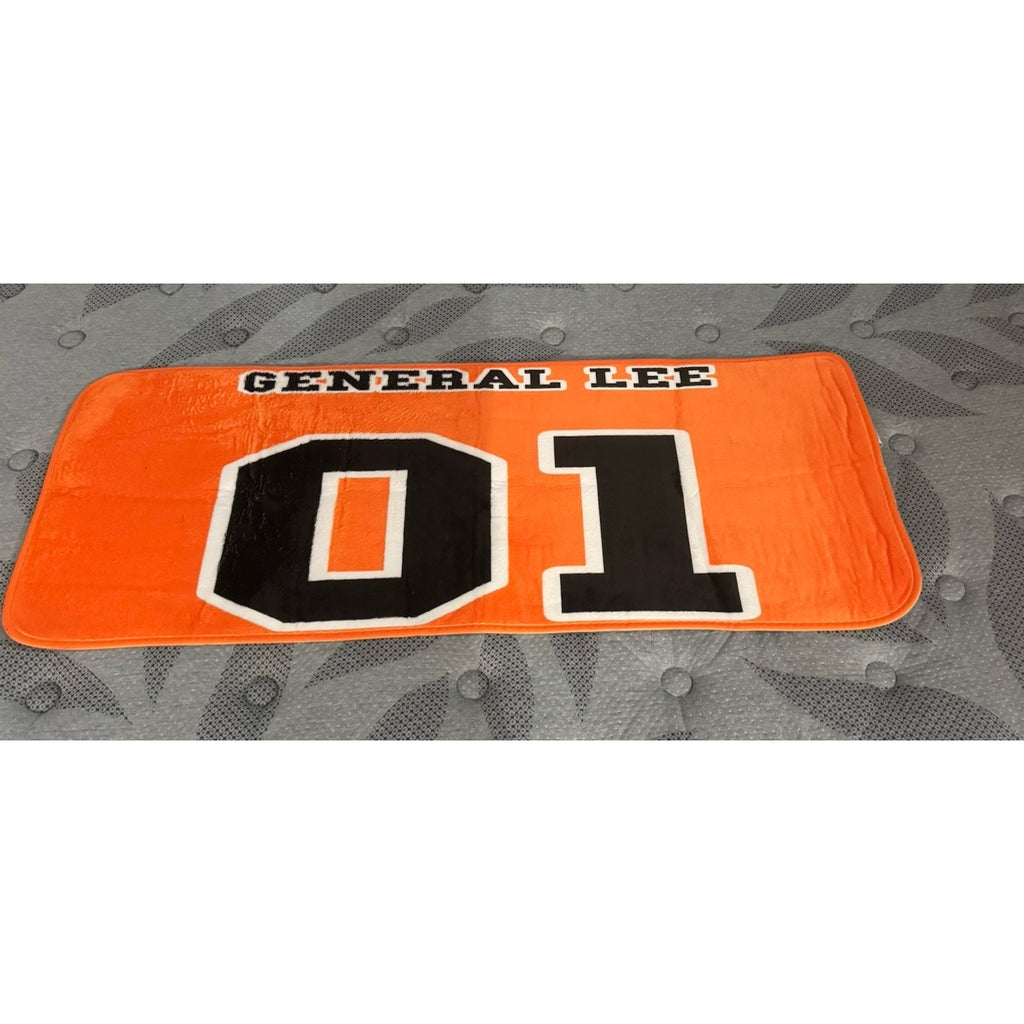 General Lee 01 Bath Mat Rug Orange Dukes of Hazzard Style 45x18 Non Slip