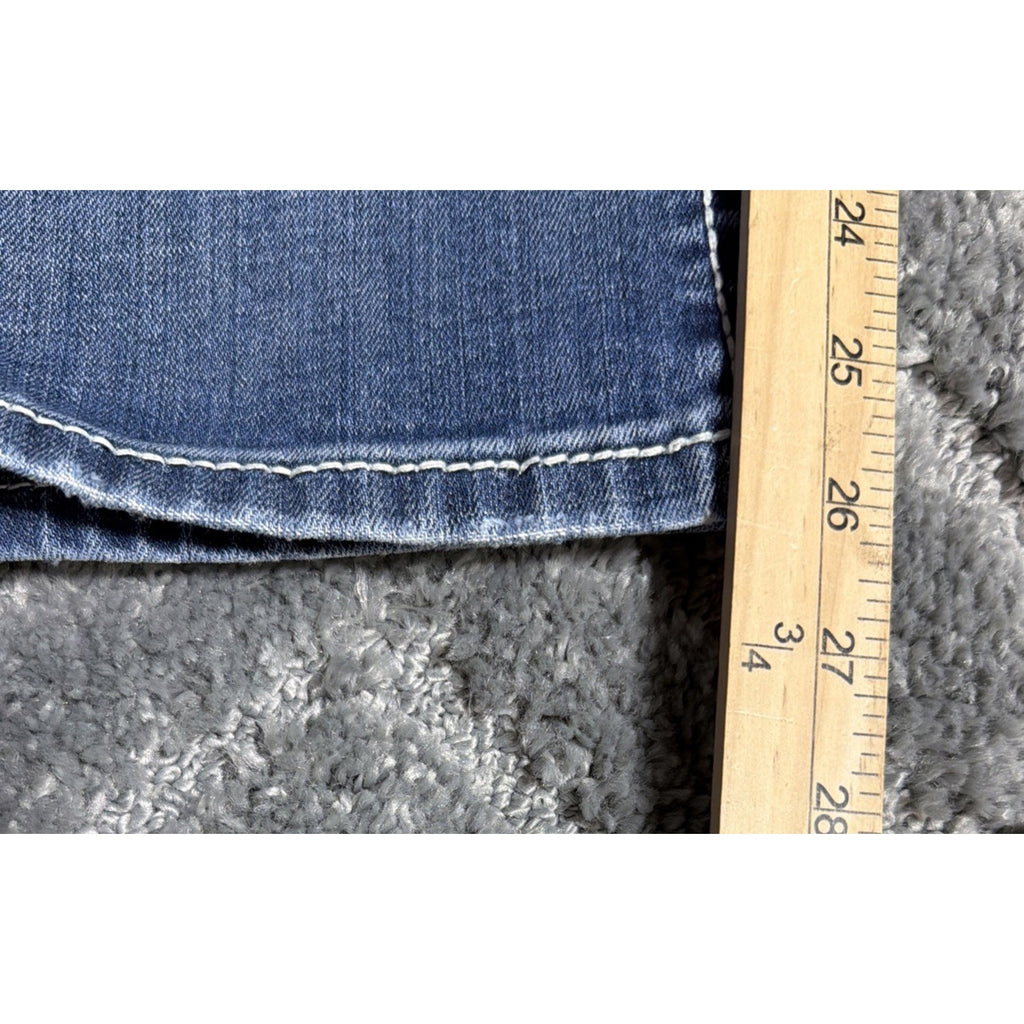 BKE Harper Cropped Jeans Womens Size 27 Casual Western Straight Leg Blue Denim