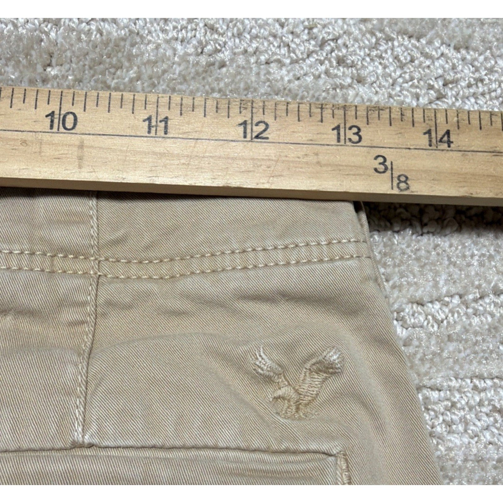 American Eagle Extreme Flex Relaxed Straight chino Pants Men's 26x27 beige