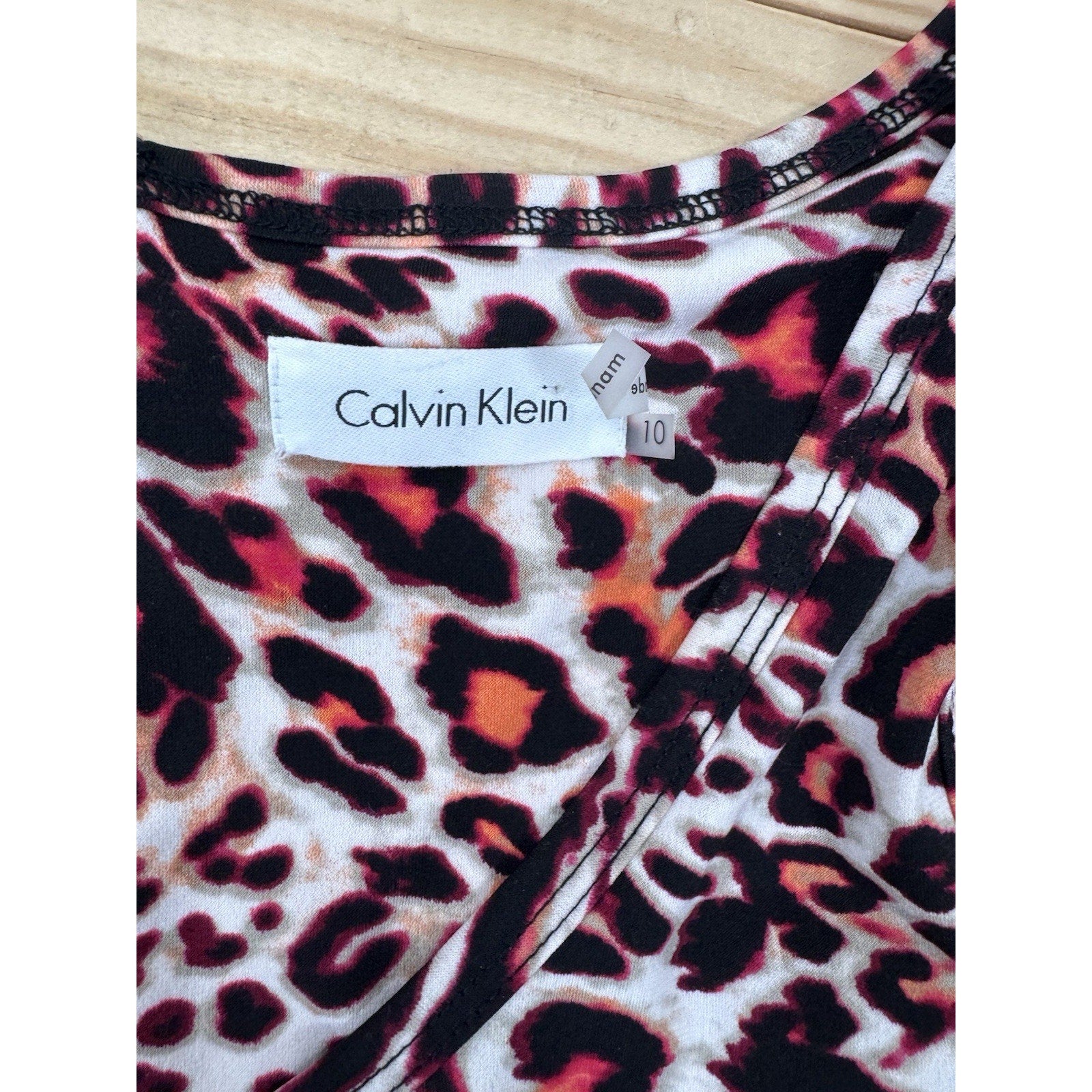 CALVIN KLEIN Sleeveless Black Pink Jumpsuit Romper Women’s Size 10 NWOT