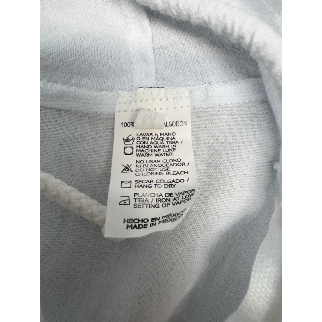 Vintage 90’s Cancun Zip Jacket Hoodie Cancun Mexico Unisex Sz M Cotton White