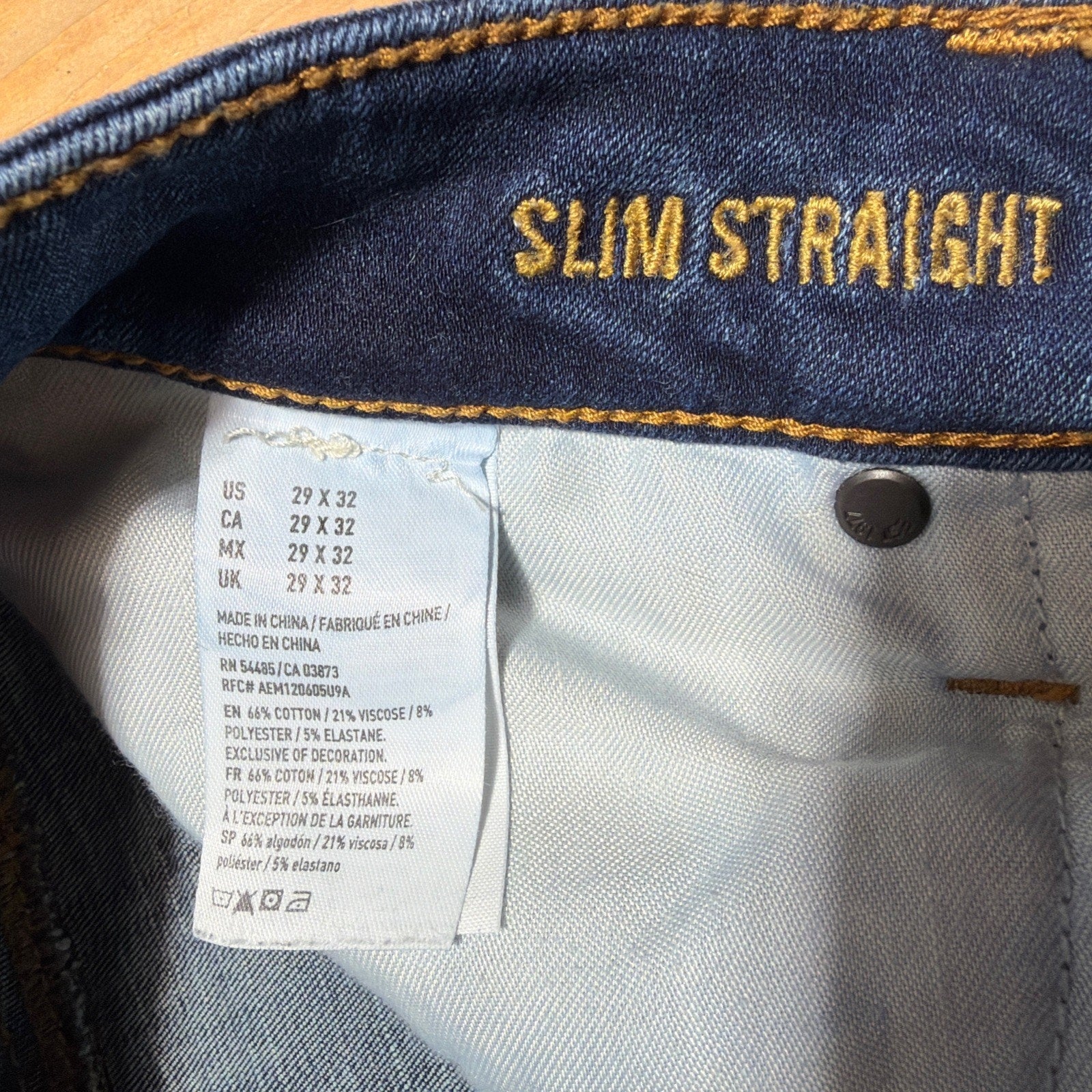 American Eagle Outfitters Flex/4 360 Slim Straight 29x32 Men’s Blue Jeans Denim