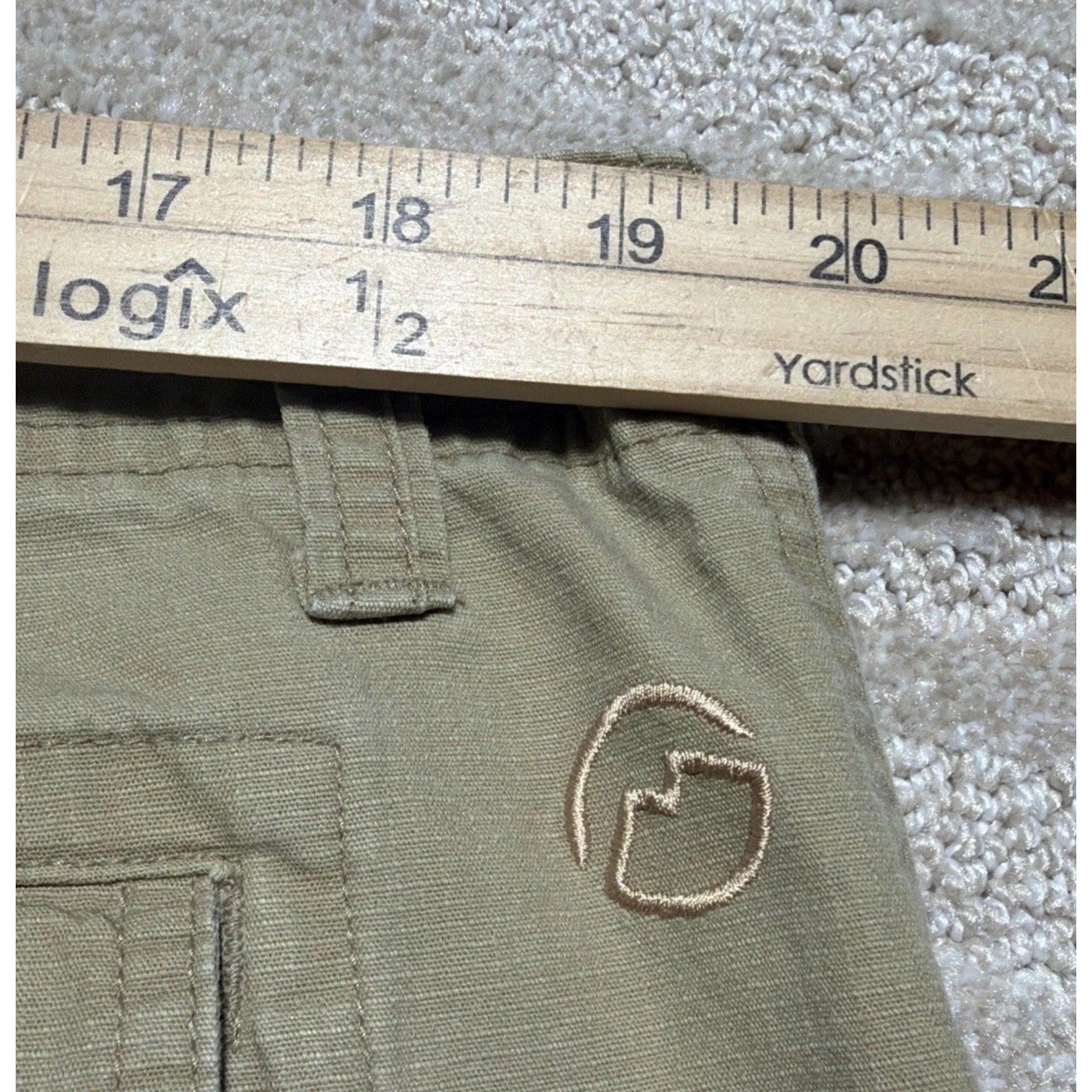 Magellan Cargo Shorts Mens 38 Ripstop Cotton Fabric Outdoors Hiking Brown Casual