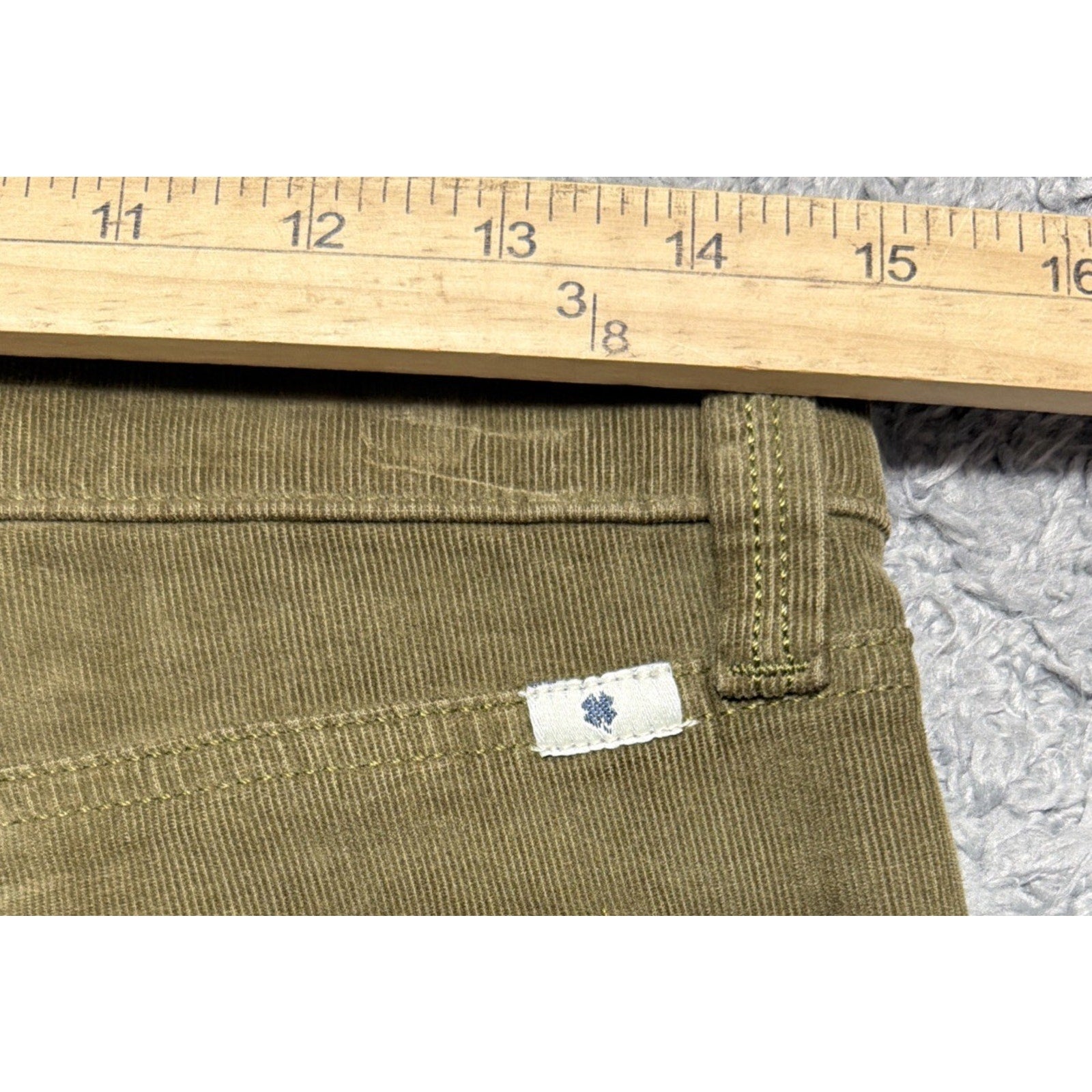 New Lucky Brand Pants Womens 8/29 Green Khaki Sofia Skinny Corduroy Work Casual
