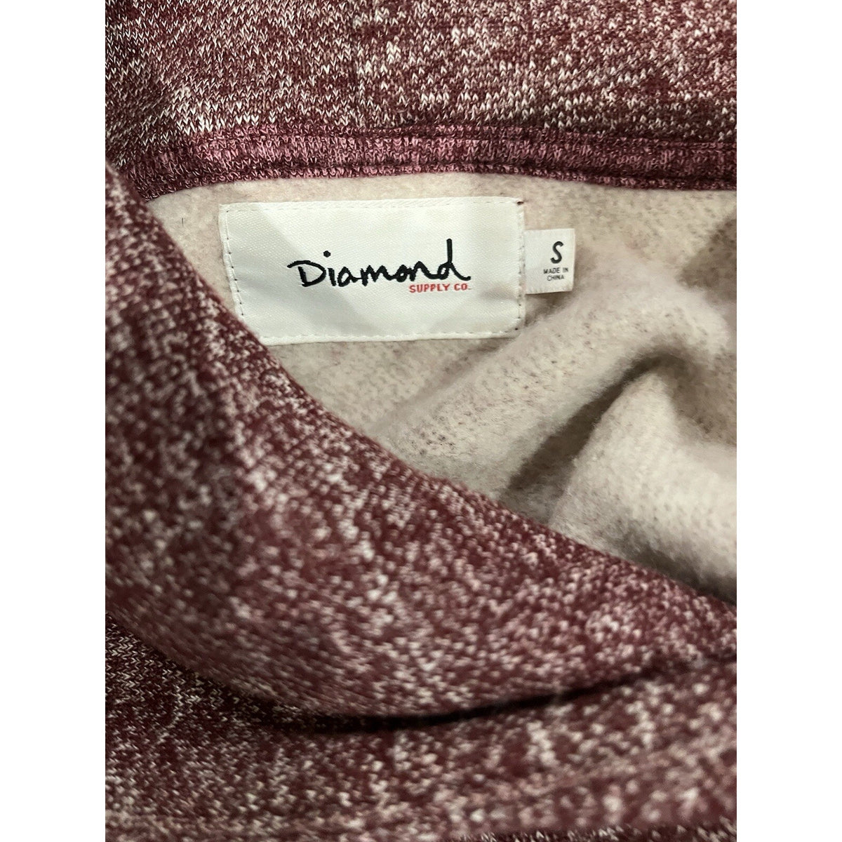 Diamond Supply Co Men’s Oversized Size S Hoodie Sweatshirt Red Skate Streetwear