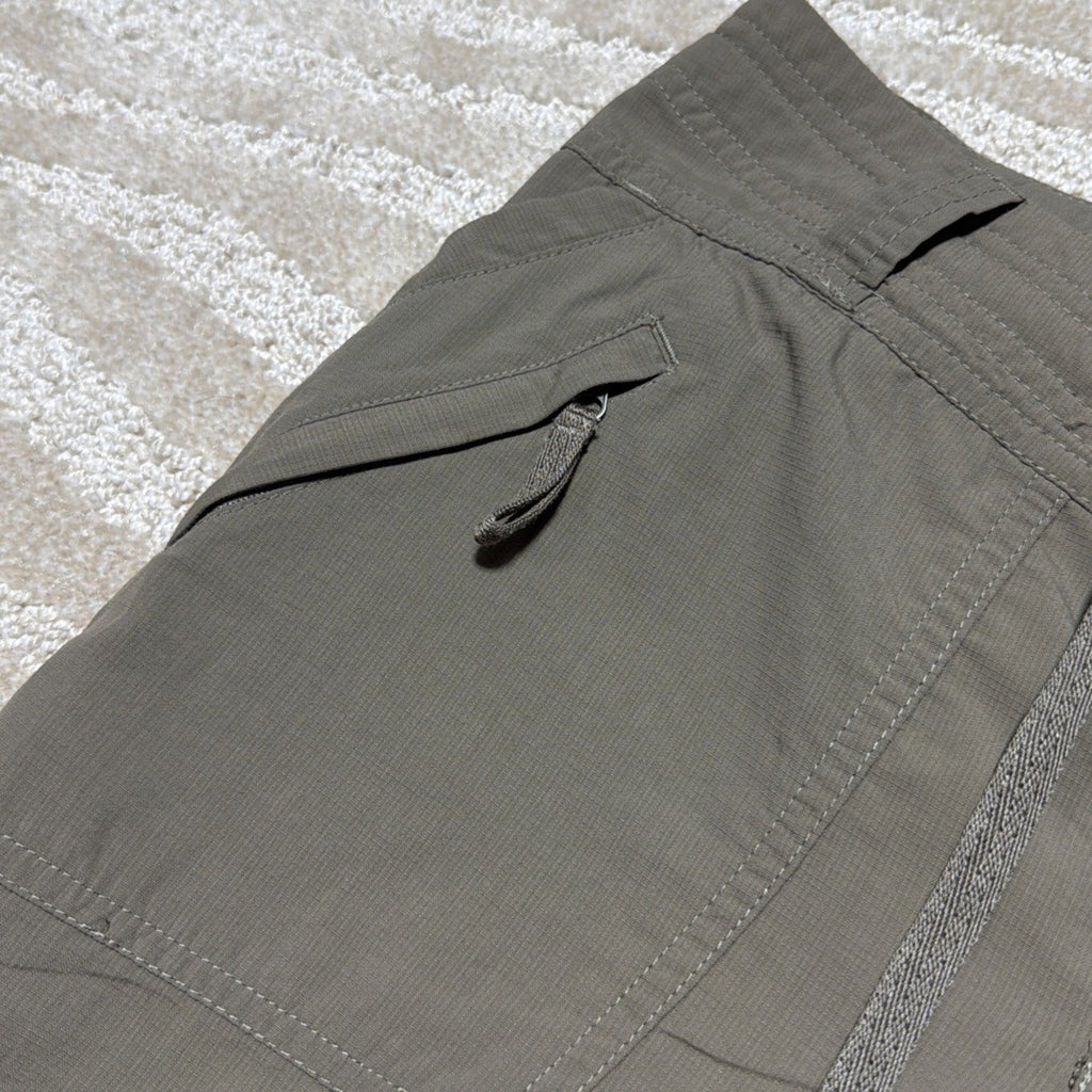 The North Face Pants Womens 28x31 Brown Nylon Roll Up Hiking Stow Pocket Ripstop