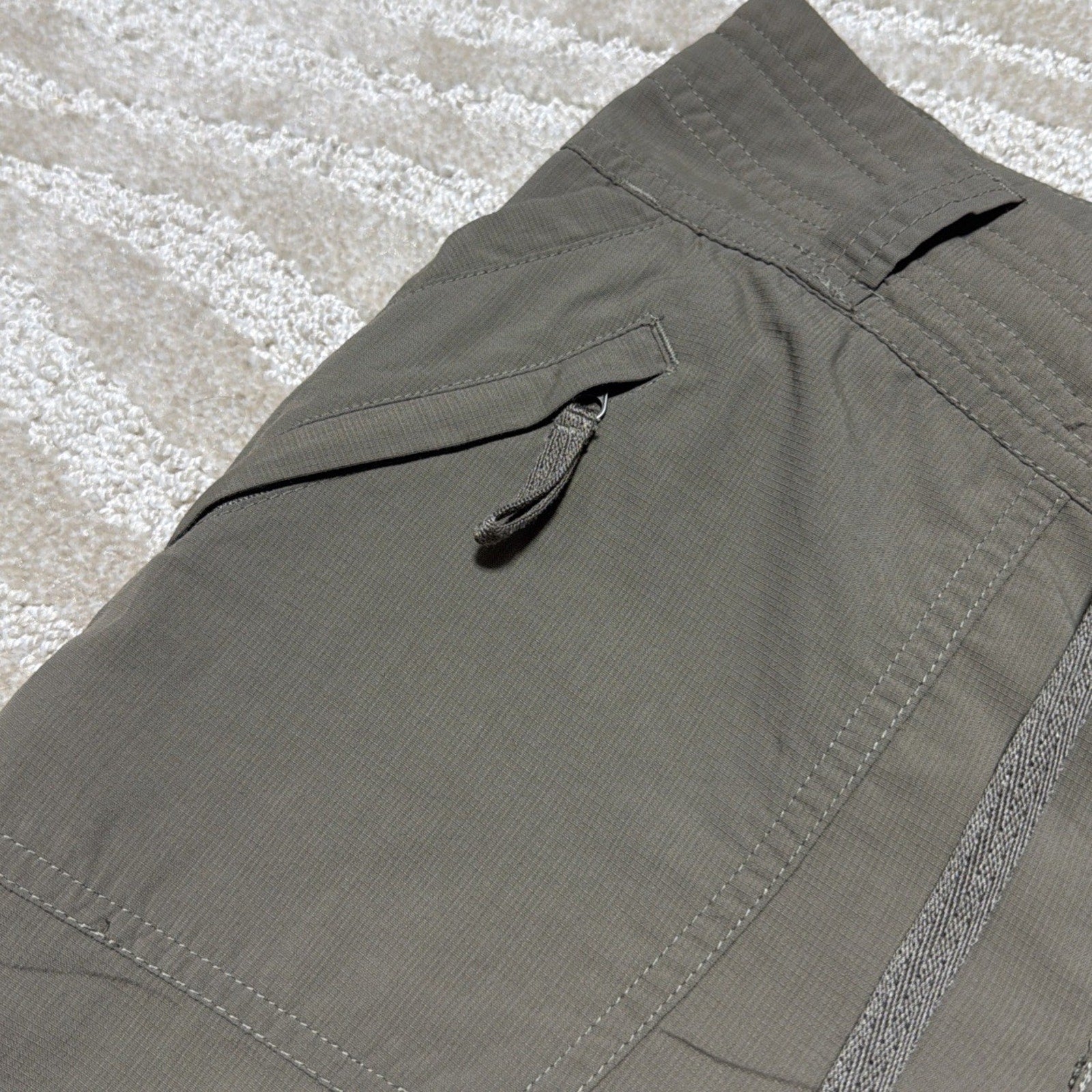 The North Face Pants Womens 28x31 Brown Nylon Roll Up Hiking Stow Pocket Ripstop