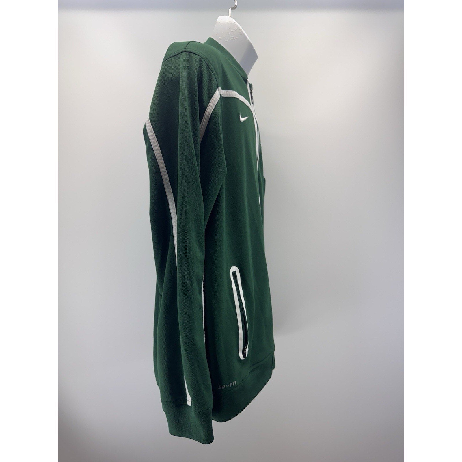 Nike Dri Fit Basketball Warm-up Full Zip Green Jacket High Men’s Size Large