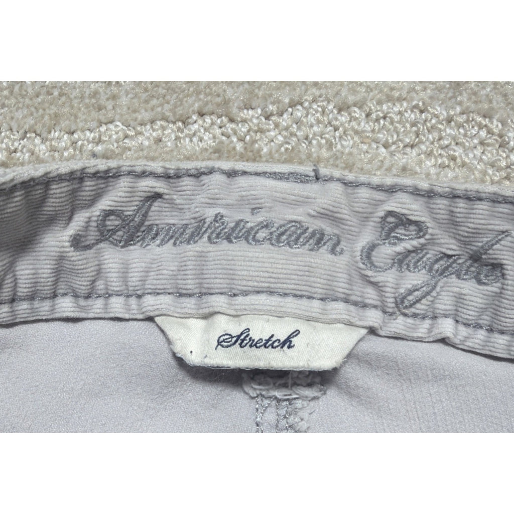 AE AMERICAN EAGLE Gray Corduroy STRETCH JEGGINGS WOMEN JEANS SIZE 6 Boho Chic