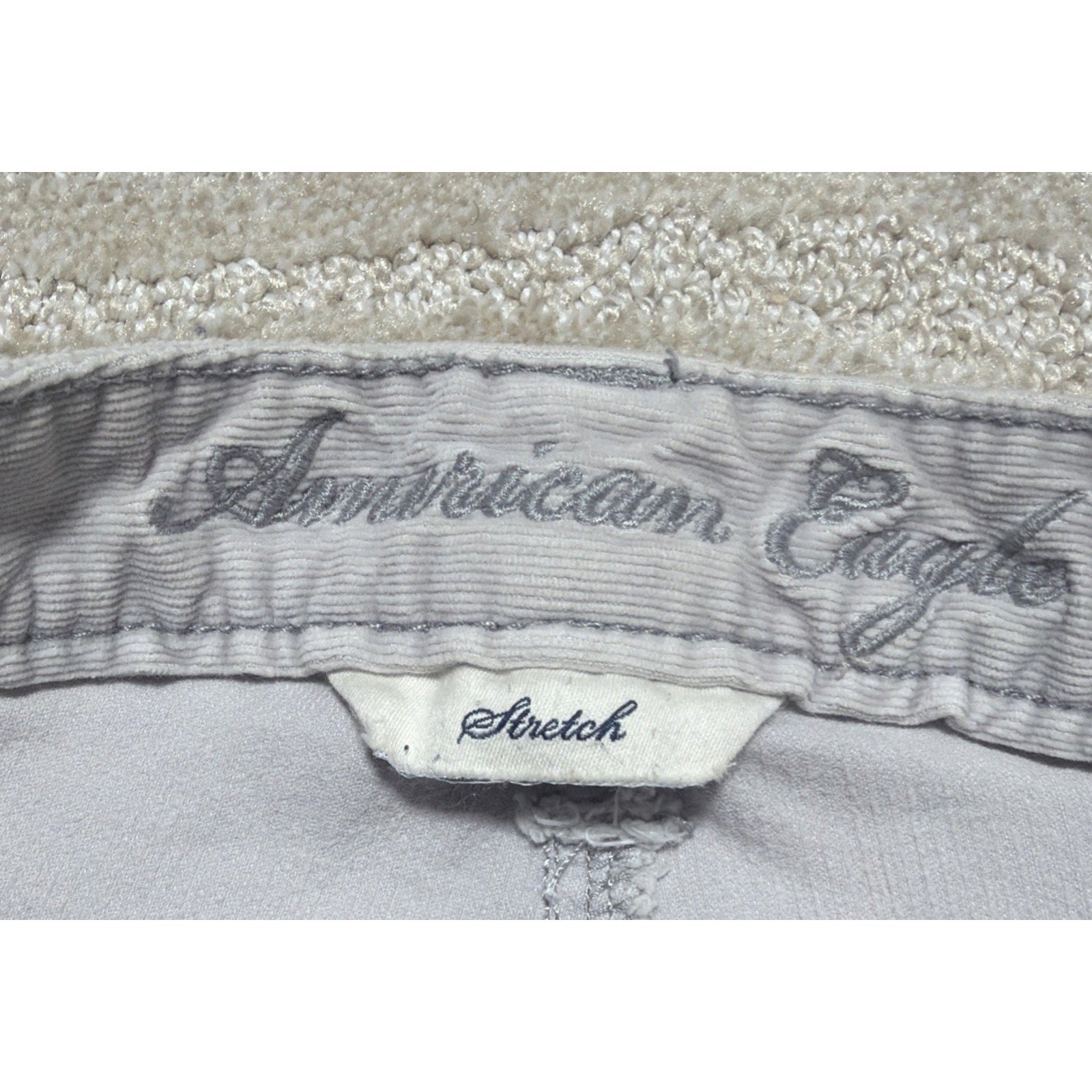AE AMERICAN EAGLE Gray Corduroy STRETCH JEGGINGS WOMEN JEANS SIZE 6 Boho Chic