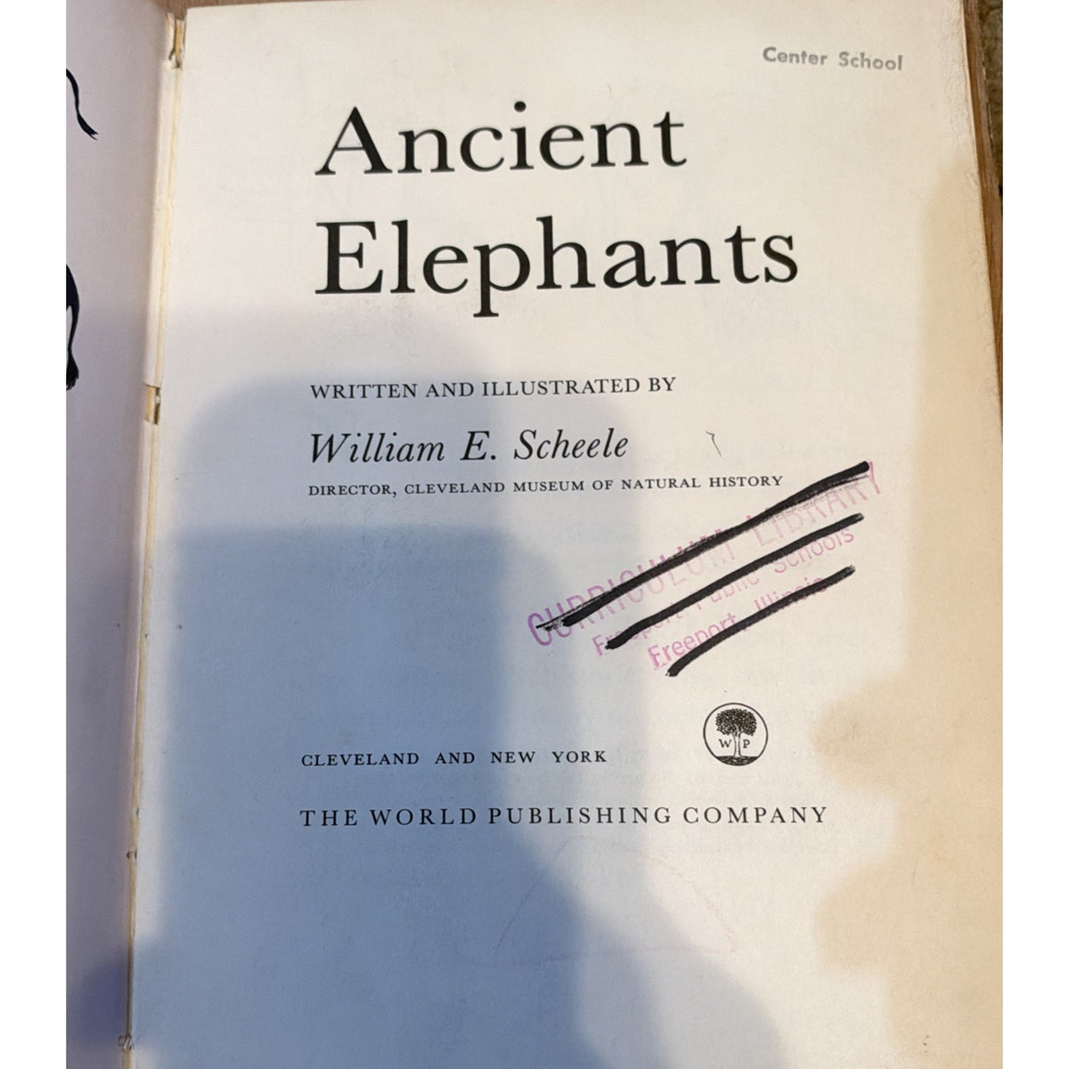 Ancient Elephants William E Scheele 1958 Hardcover Illustrated Ex Library